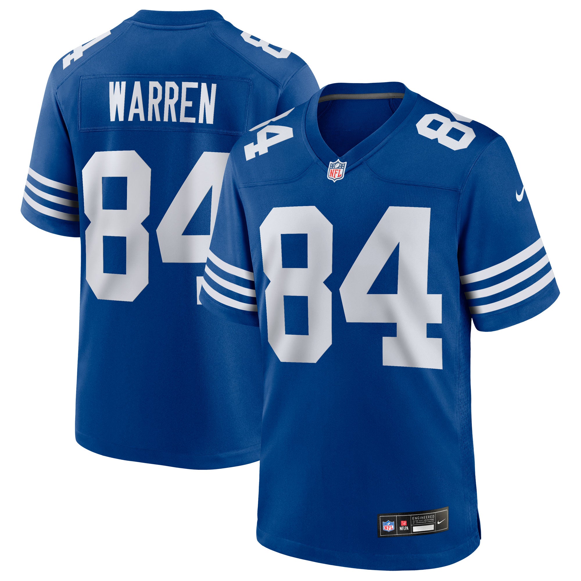 Tyler Warren Indianapolis Colts Alternate Game Jersey - Royal | Stitched Football Jersey TJS2341