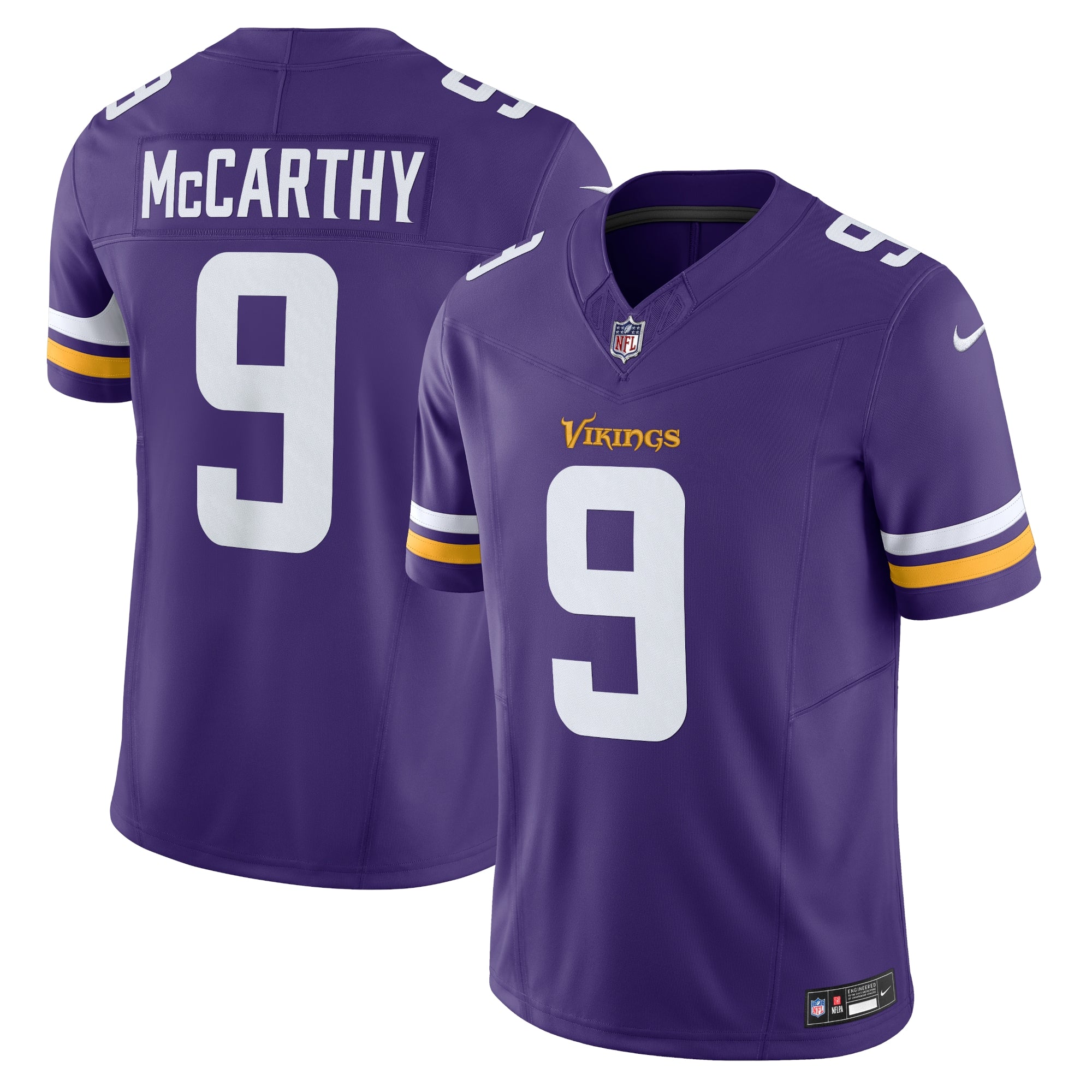 J.J. McCarthy Minnesota Vikings Vapor F.U.S.E. Limited Jersey - Purple | Stitched Football Jersey TJS2276