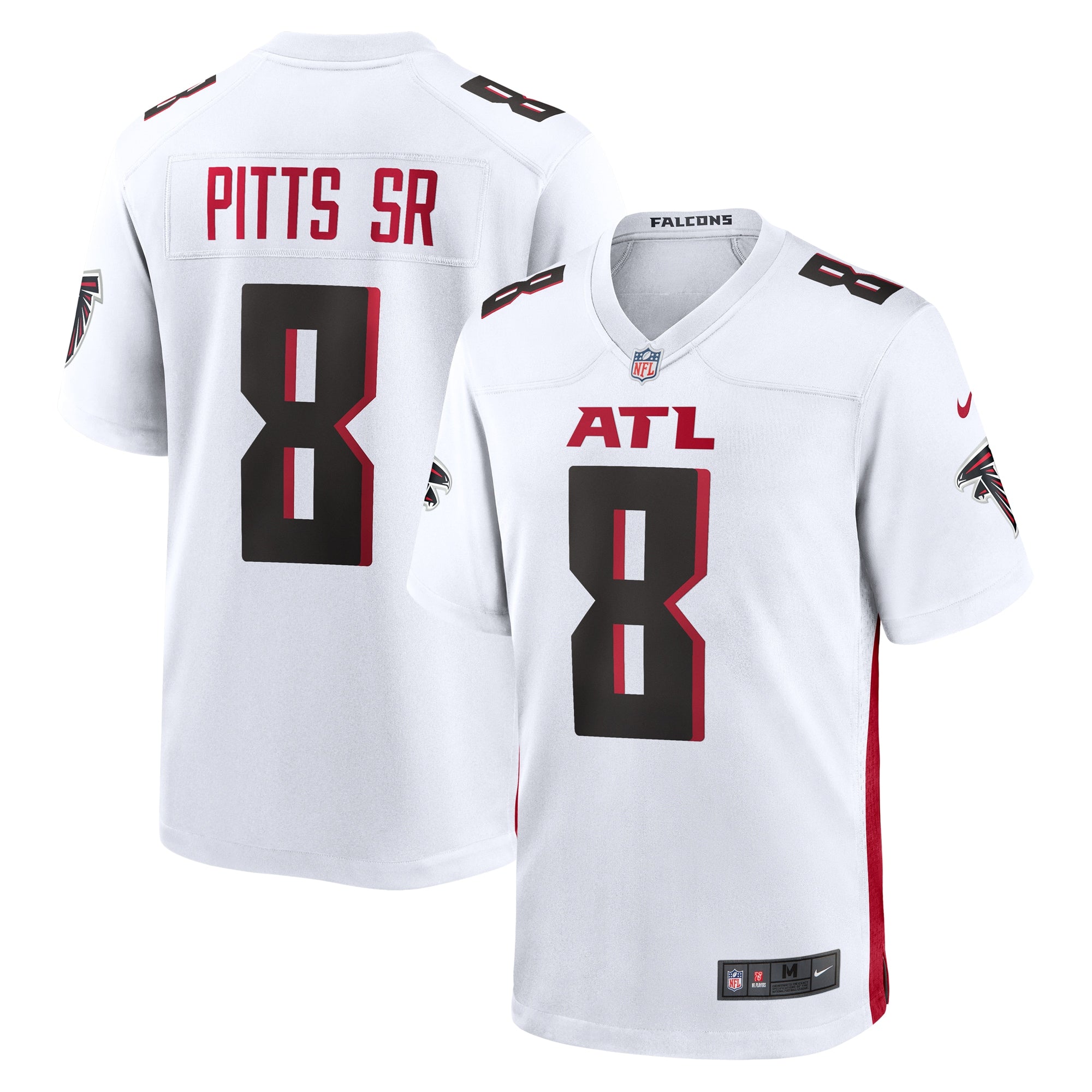Kyle Pitts Sr. Atlanta Falcons White Game Jersey - White | Stitched Football Jersey TJS2238