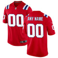 New England Patriots Alternate Custom Jersey - Red | Stitched Football Jersey TJS2382