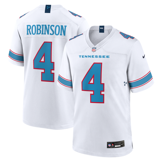 Wan'Dale Robinson Tennessee Titans Game Jersey - White | Stitched Football Jersey TJS2378