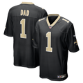 Number 1 Dad New Orleans Saints Game Jersey - Black | Stitched Football Jersey TJS2375