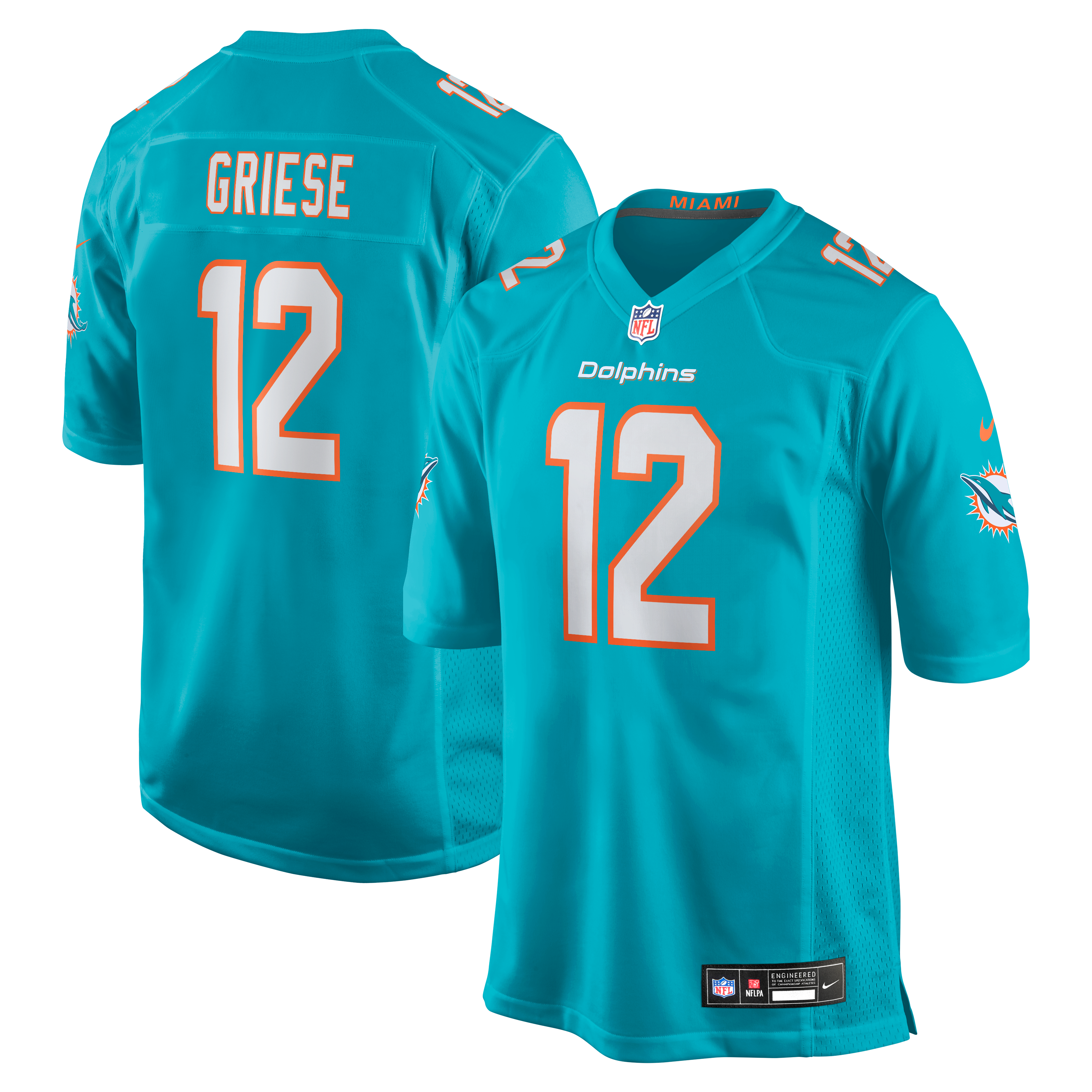 Bob Griese Miami Dolphins Game Retired Player Jersey - Aqua | Stitched Football Jersey TJS2326