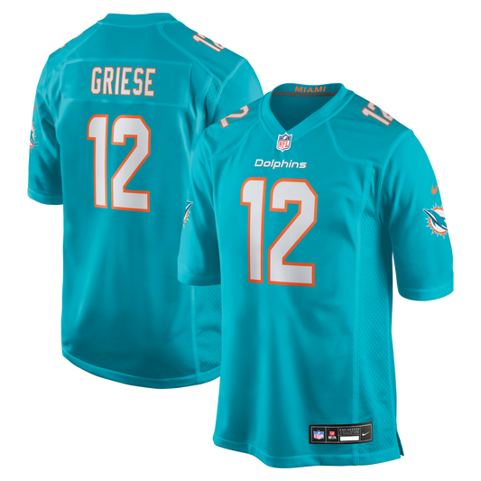 Bob Griese Miami Dolphins Game Retired Player Jersey - Aqua | Stitched Football Jersey TJS2326