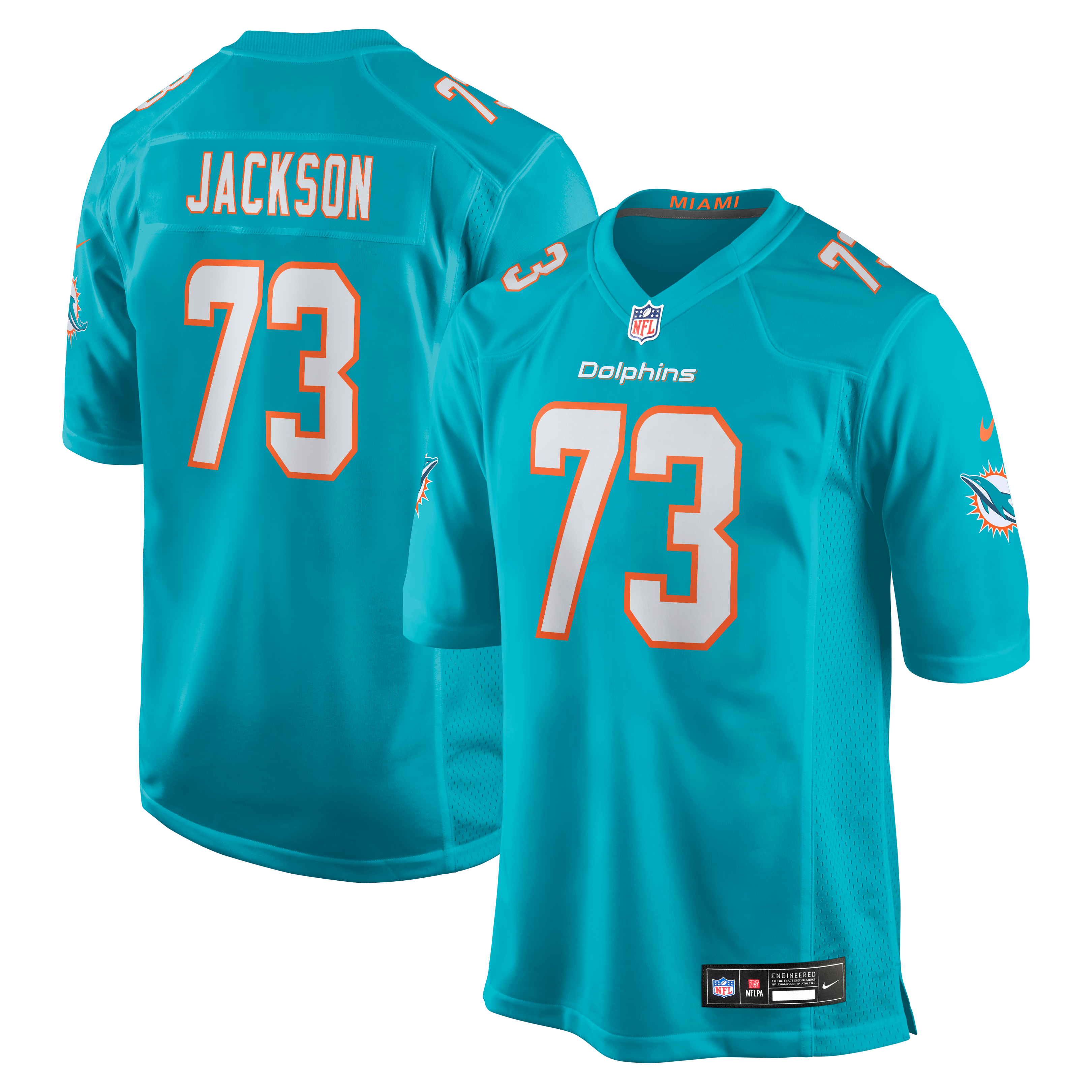Austin Jackson Miami Dolphins Game Jersey - Aqua | Stitched Football Jersey TJS2246
