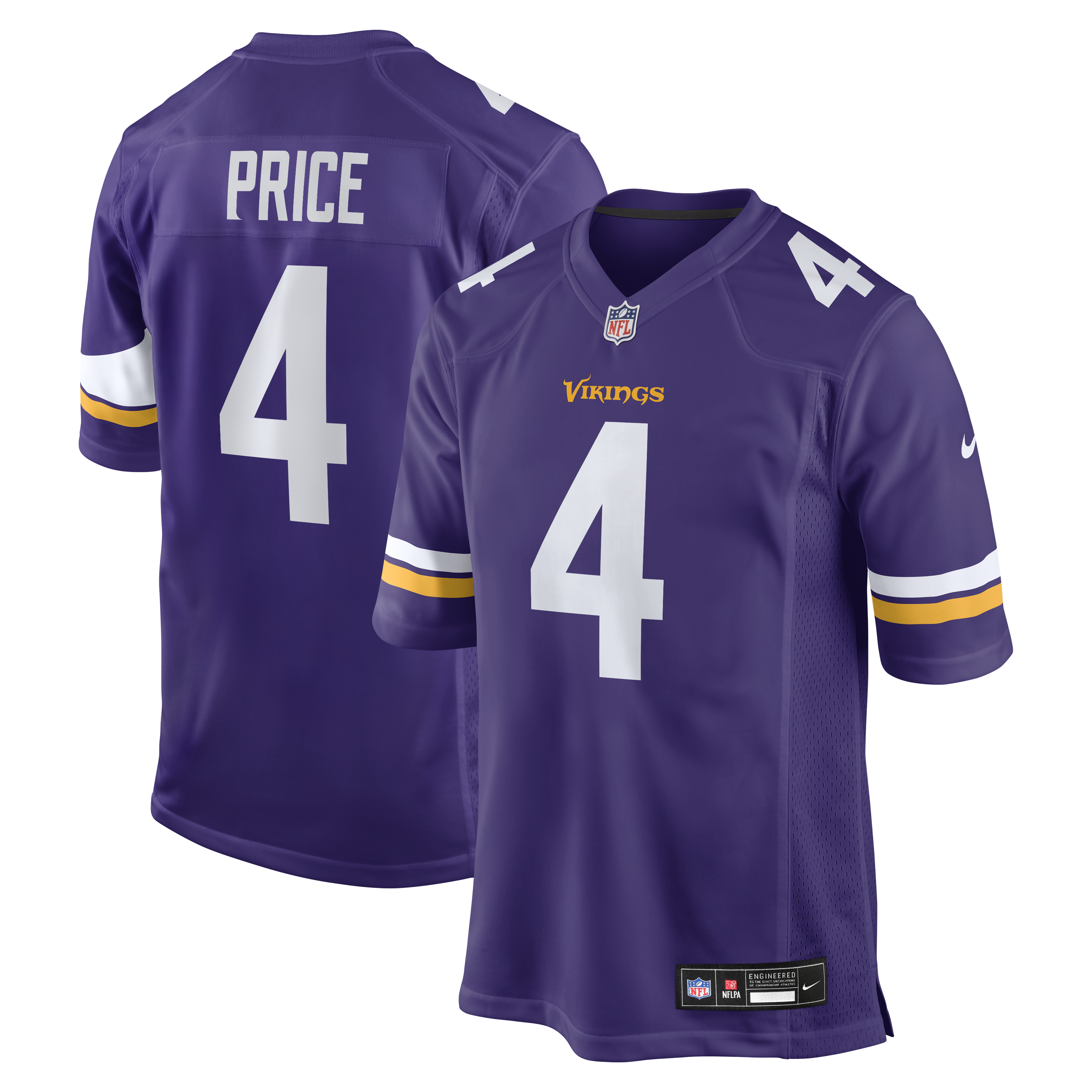 Myles Price Minnesota Vikings Team Game Jersey - Purple | Stitched Football Jersey TJS2251