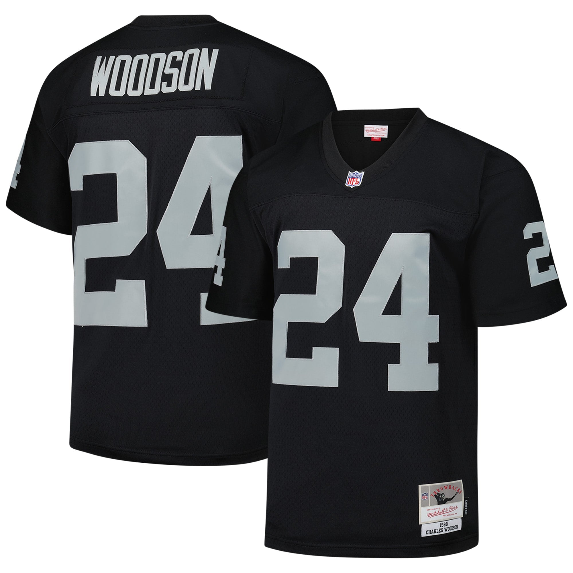 Charles Woodson Las Vegas Raiders M & N Legacy Replica Jersey - Black | Stitched Football Jersey TJS2321