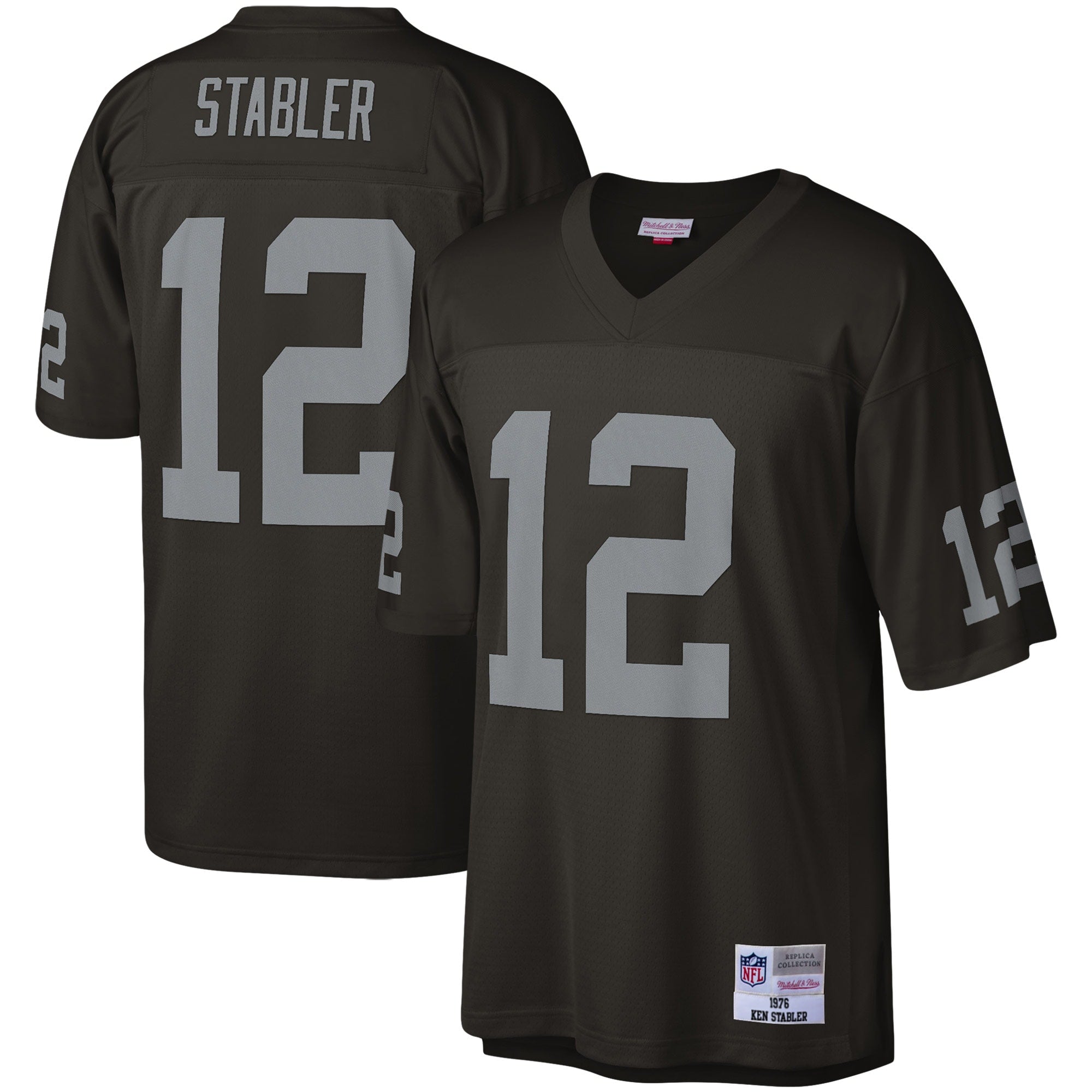 Ken Stabler Las Vegas Raiders M & N Legacy Replica Jersey - Black | Stitched Football Jersey TJS2309