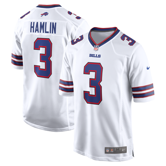 Damar Hamlin Buffalo Bills Game Jersey - White | Stitched Football Jersey TJS2349