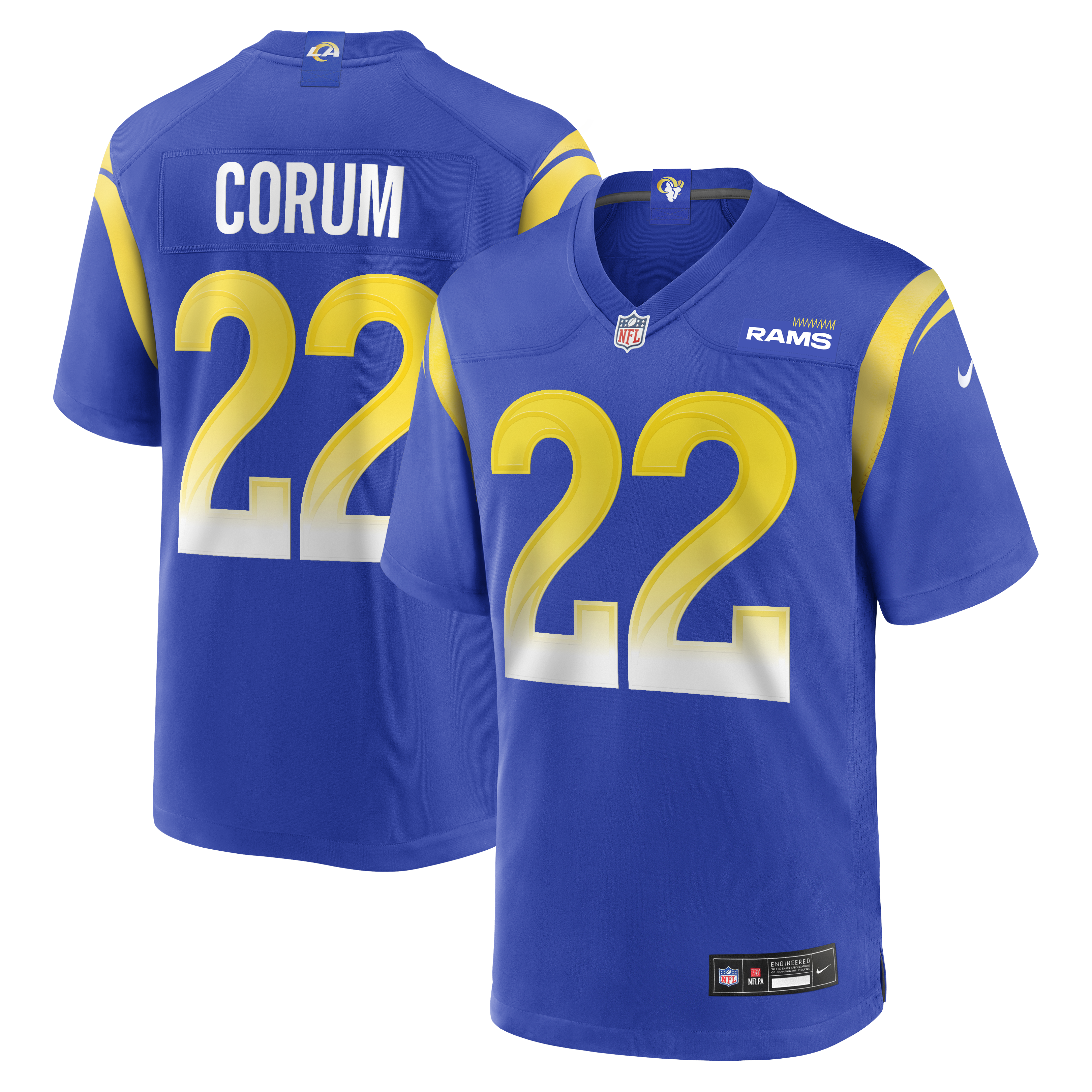 Blake Corum Los Angeles Rams Game Player Jersey - Royal | Stitched Football Jersey TJS2262