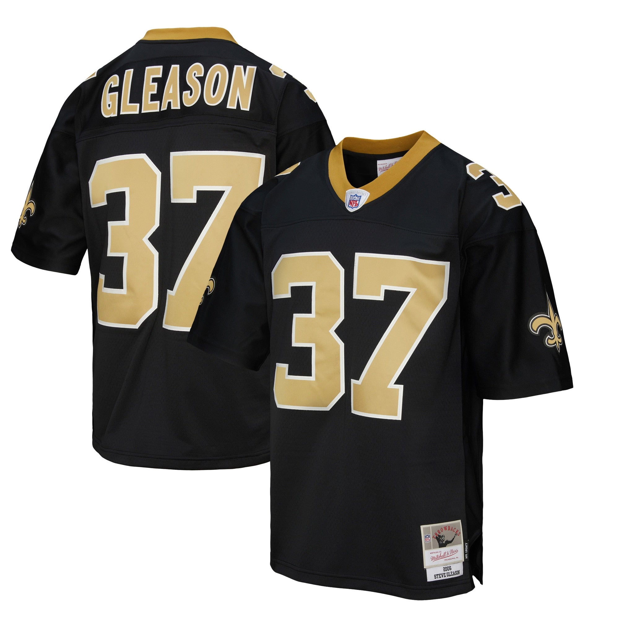 Steve Gleason New Orleans Saints M & N Legacy Replica Jersey - Black | Stitched Football Jersey TJS2383