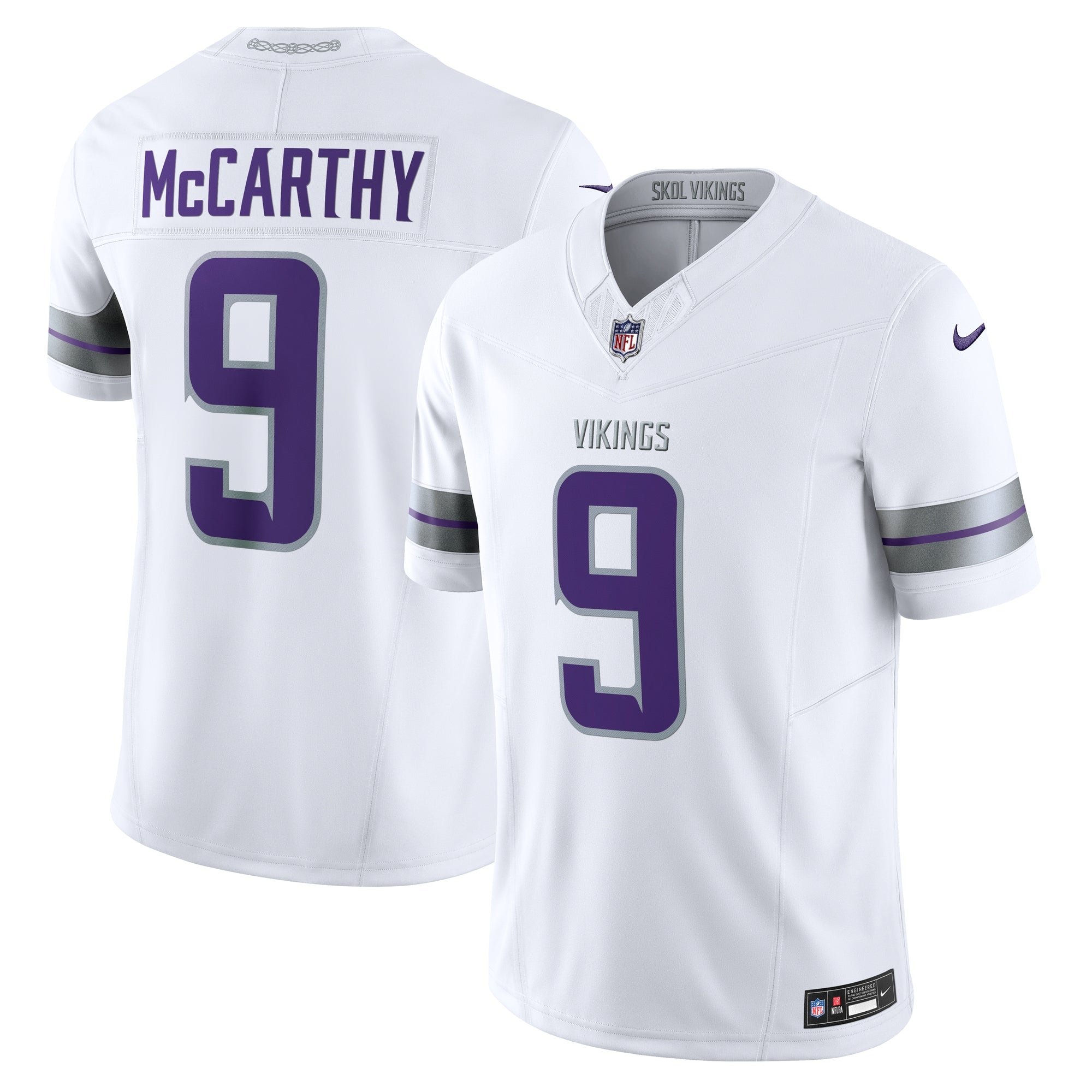 J.J. McCarthy Minnesota Vikings Vapor F.U.S.E. Limited Jersey - White | Stitched Football Jersey TJS2235