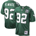 Reggie White Philadelphia Eagles M & N Throwback Retired Player Jersey - Green | Stitched Football Jersey TJS2257