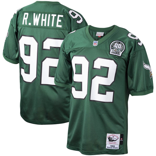Reggie White Philadelphia Eagles M & N Throwback Retired Player Jersey - Green | Stitched Football Jersey TJS2257
