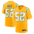 Khalil Mack Los Angeles Chargers Alternate Charger Power Game Player Jersey - Gold | Stitched Football Jersey TJS2265