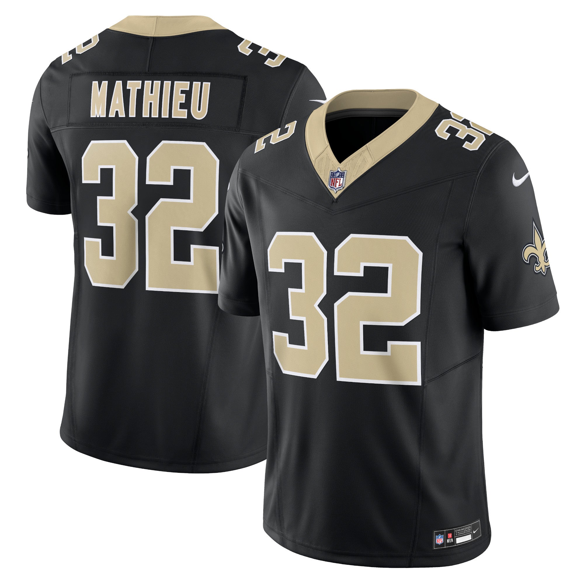 Tyrann Mathieu New Orleans Saints Vapor F.U.S.E. Limited Jersey - Black | Stitched Football Jersey TJS2422