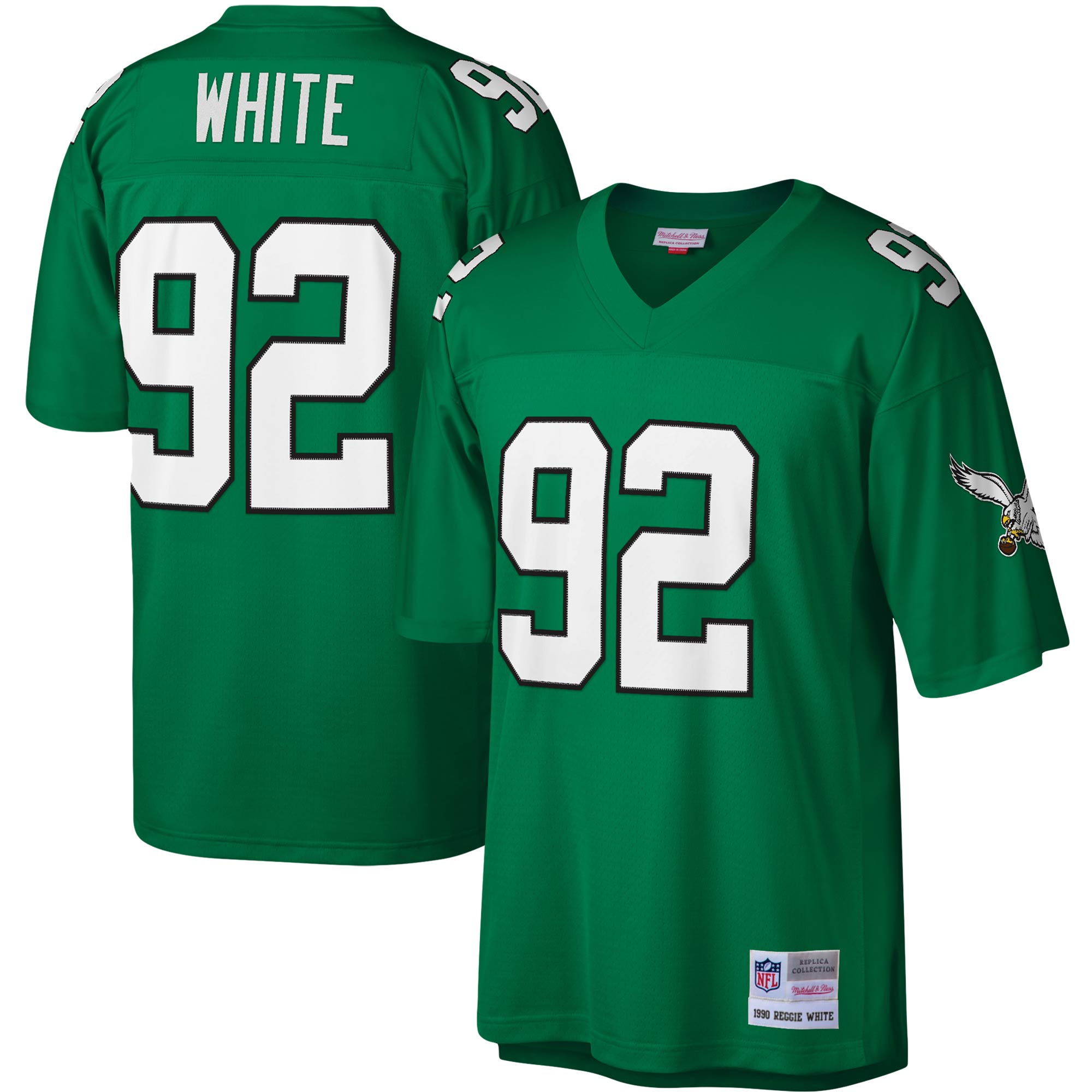 Reggie White Philadelphia Eagles M & N Legacy Replica Jersey - Kelly Green | Stitched Football Jersey TJS2520