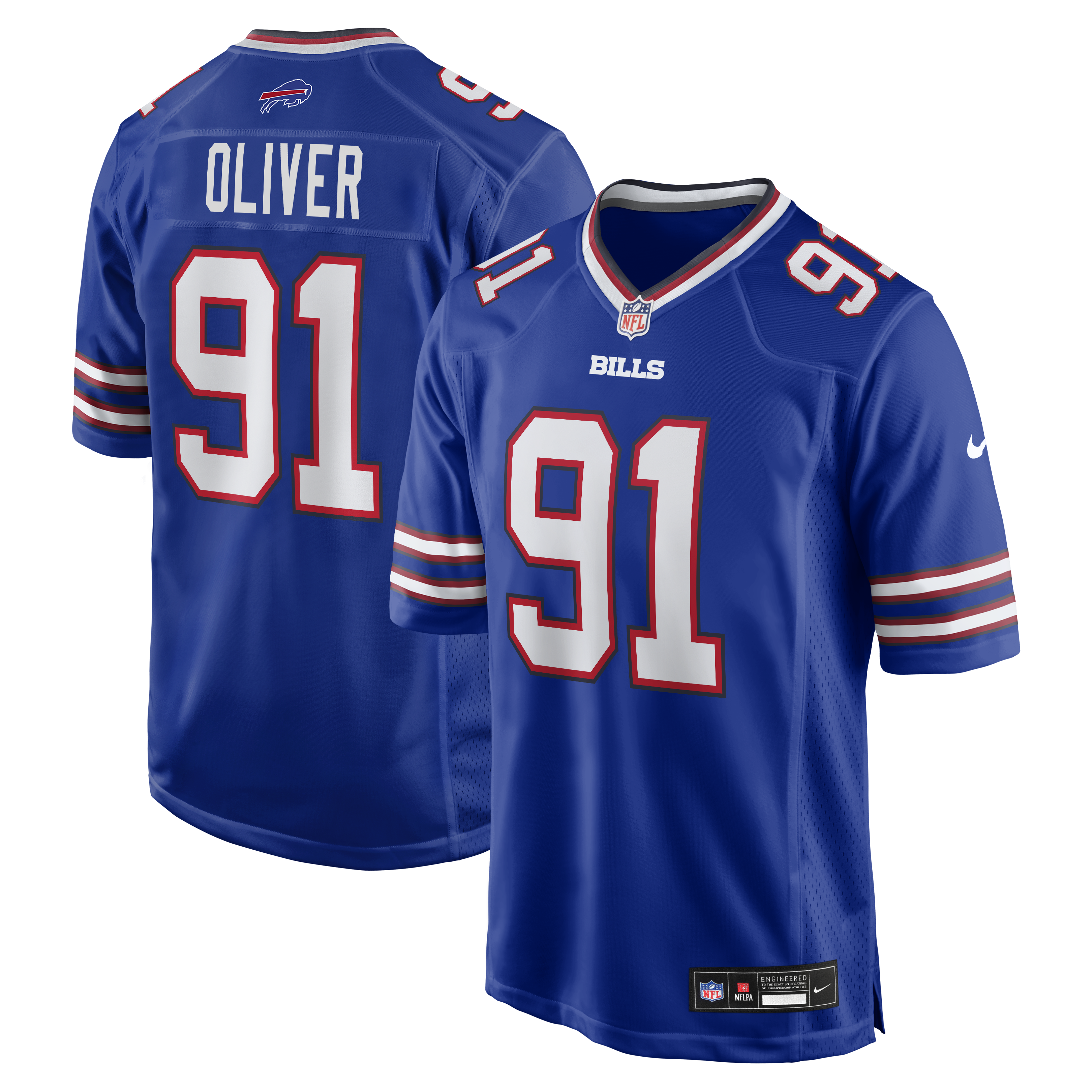 Ed Oliver Buffalo Bills Team Game Player Jersey - Royal | Stitched Football Jersey TJS2519