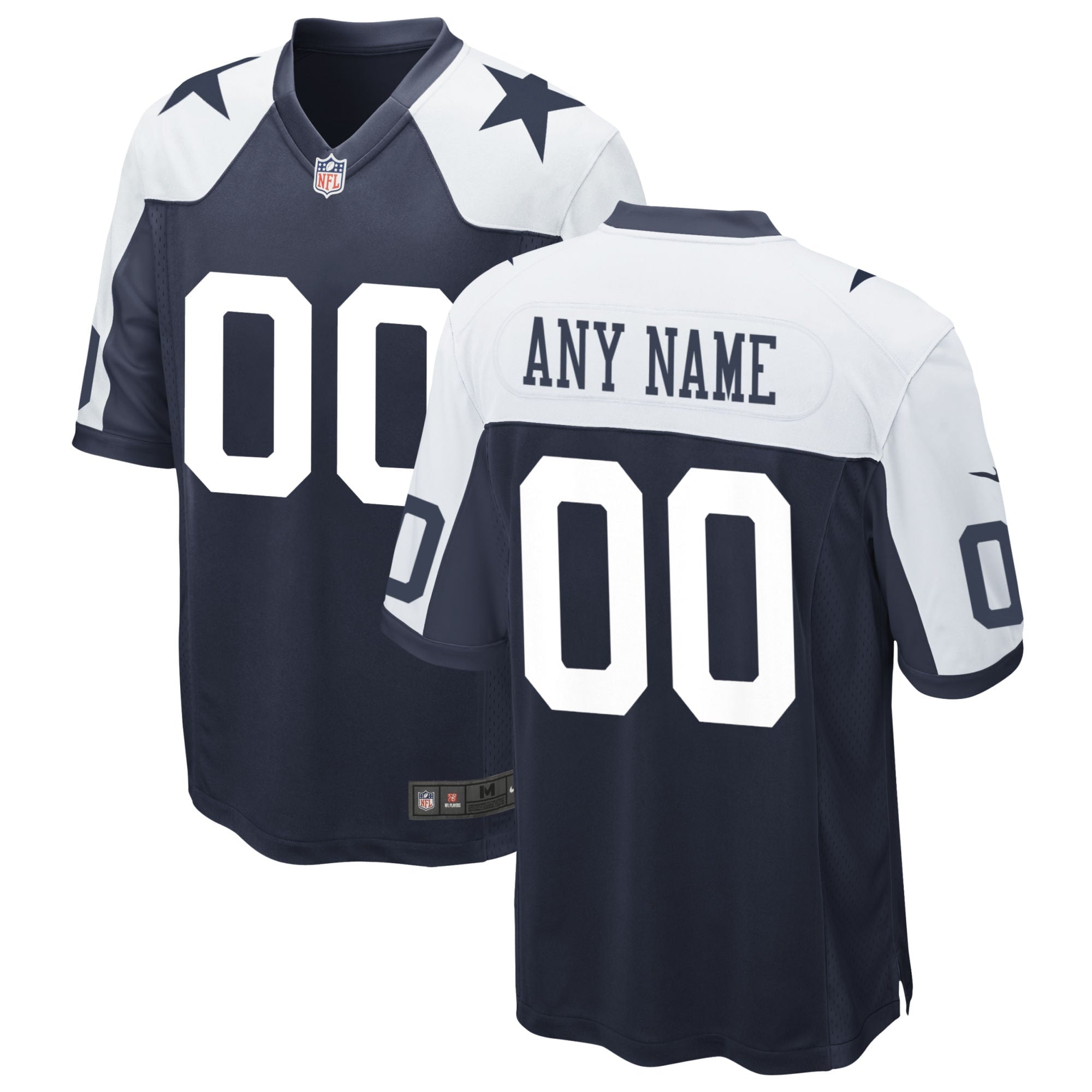 Dallas Cowboys Alternate Custom Game Jersey - Navy | Stitched Football Jersey TJS2566