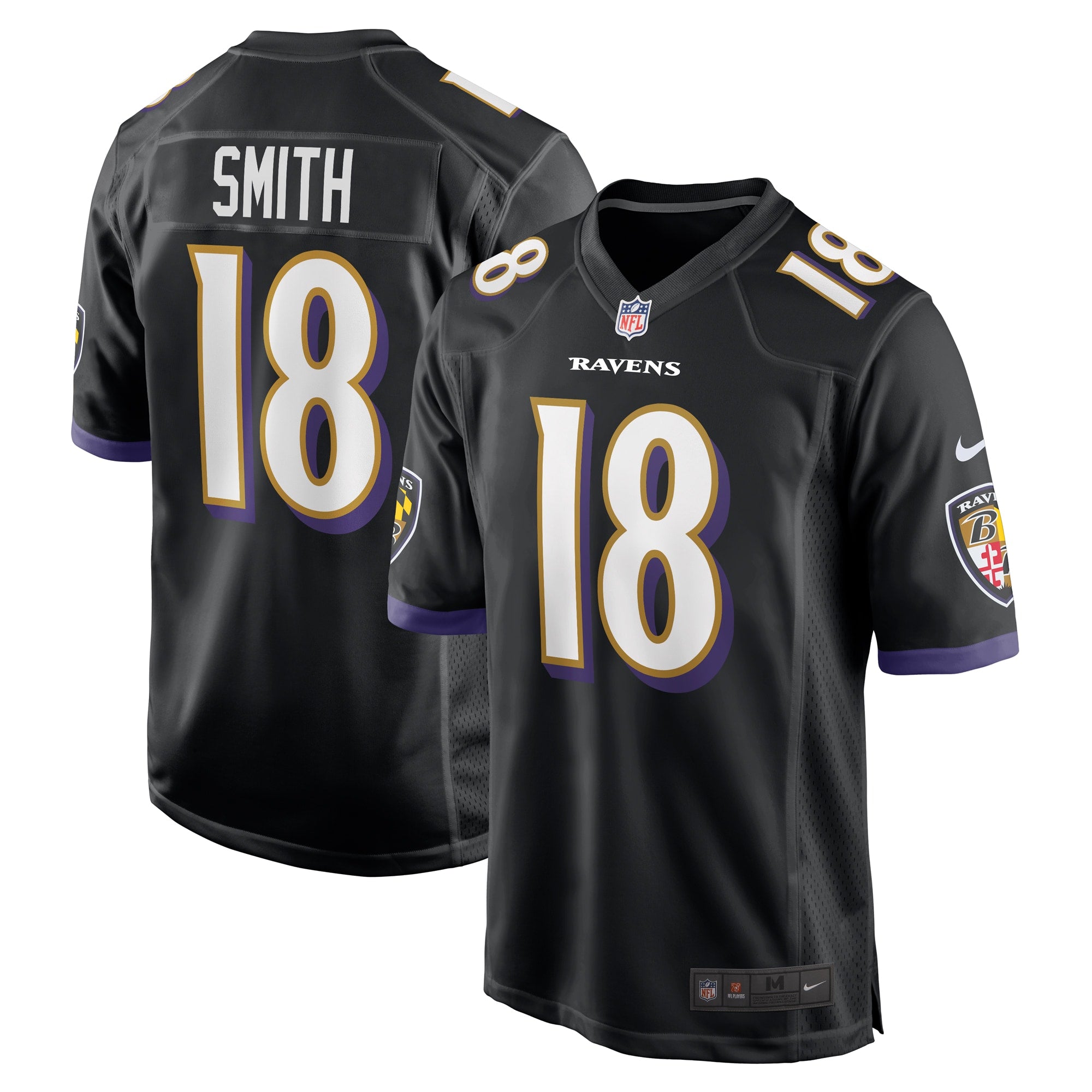 Roquan Smith Baltimore Ravens Alternate Game Jersey - Black | Stitched Football Jersey TJS2527