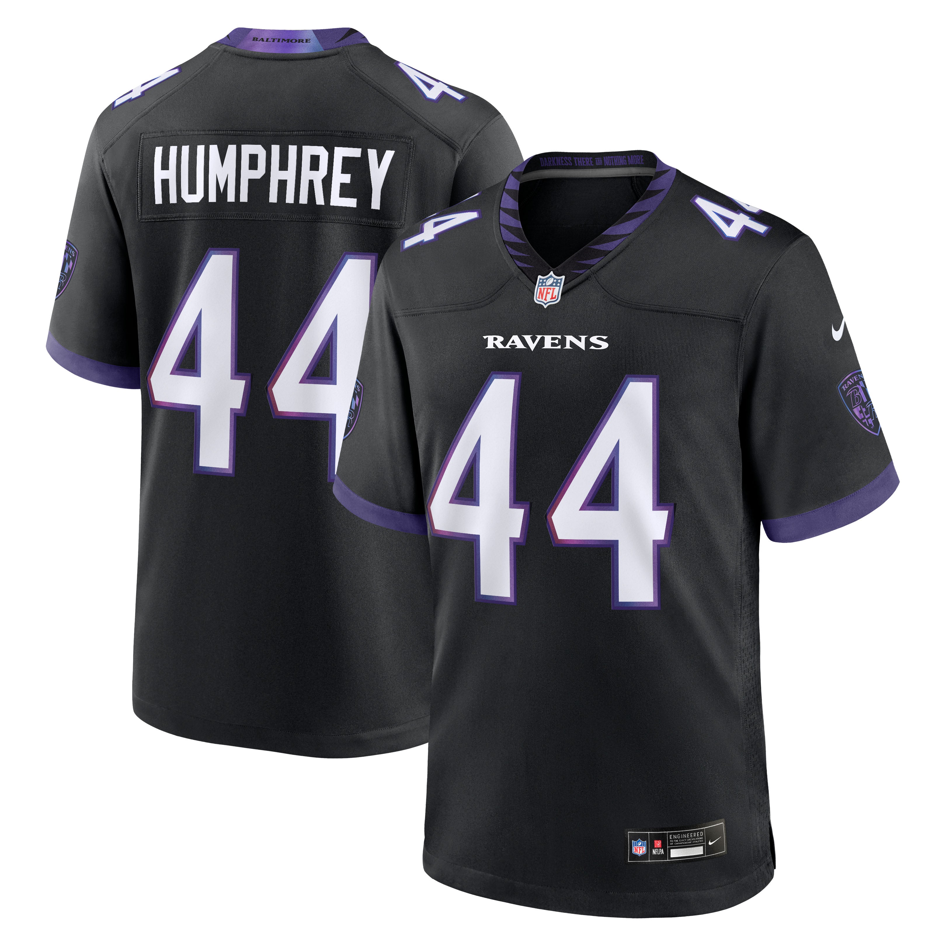 Marlon Humphrey Baltimore Ravens Alternate Game Jersey - Black | Stitched Football Jersey TJS2569