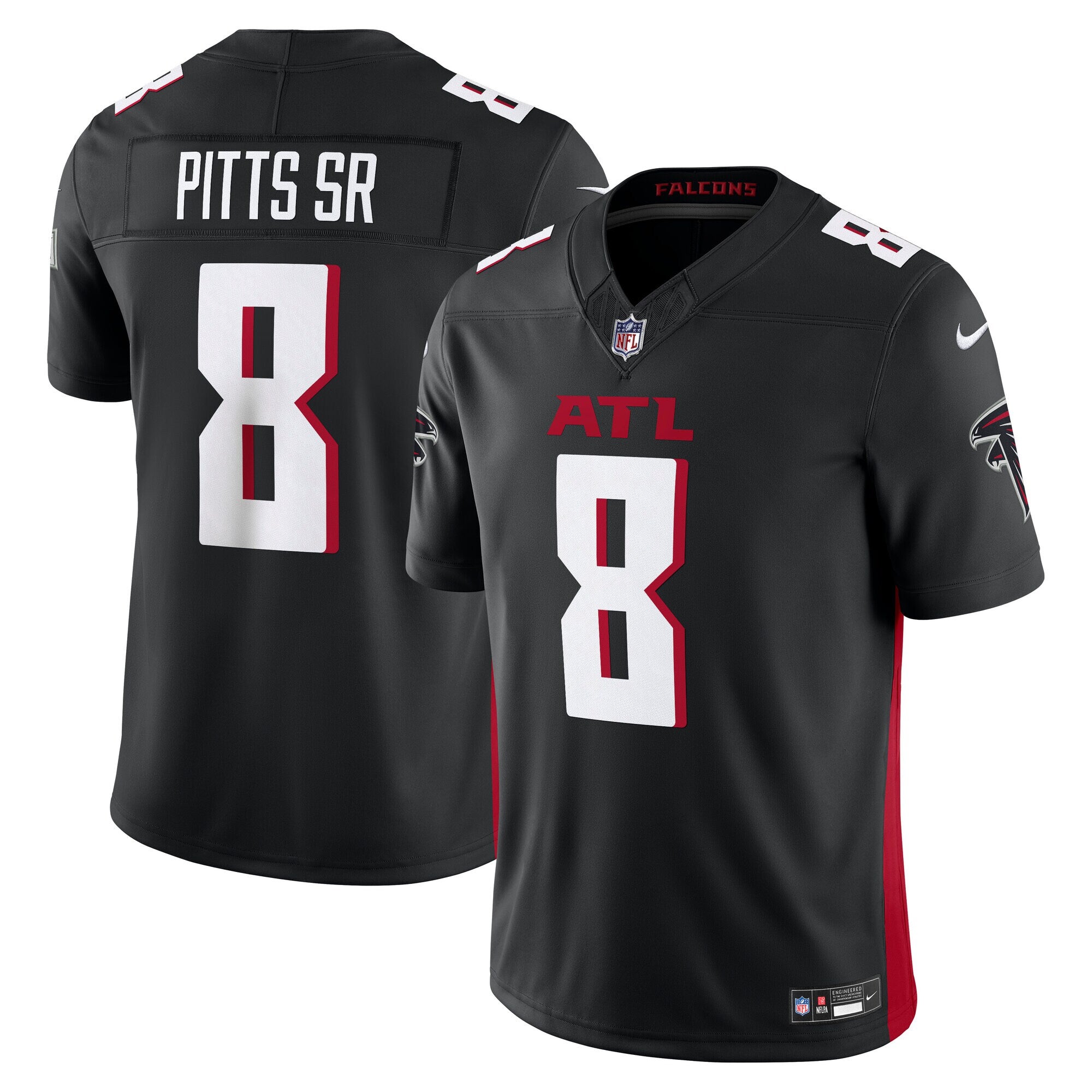 Kyle Pitts Sr. Atlanta Falcons Vapor F.U.S.E. Limited Jersey - Black | Stitched Football Jersey TJS2515