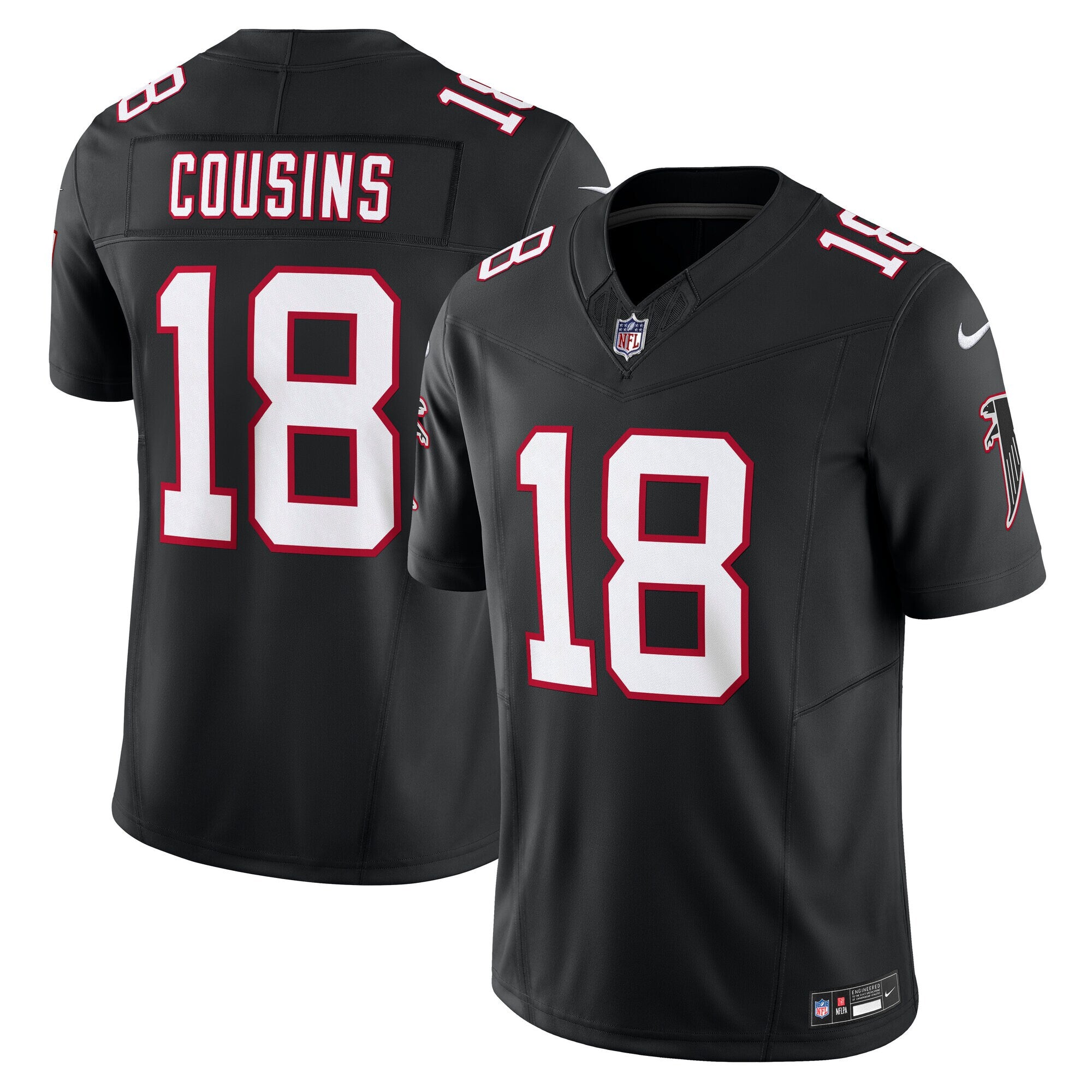 Kirk Cousins Atlanta Falcons Vapor F.U.S.E. Limited Jersey - Black | Stitched Football Jersey TJS2503