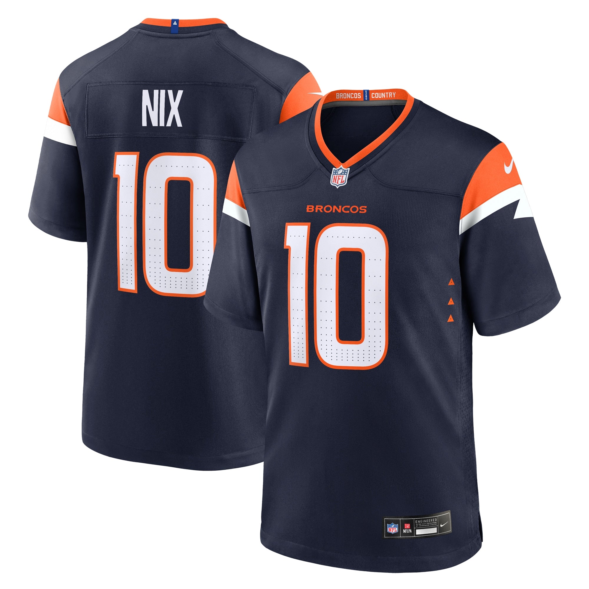 Bo Nix Denver Broncos Alternate Game Jersey - Navy | Stitched Football Jersey TJS2574