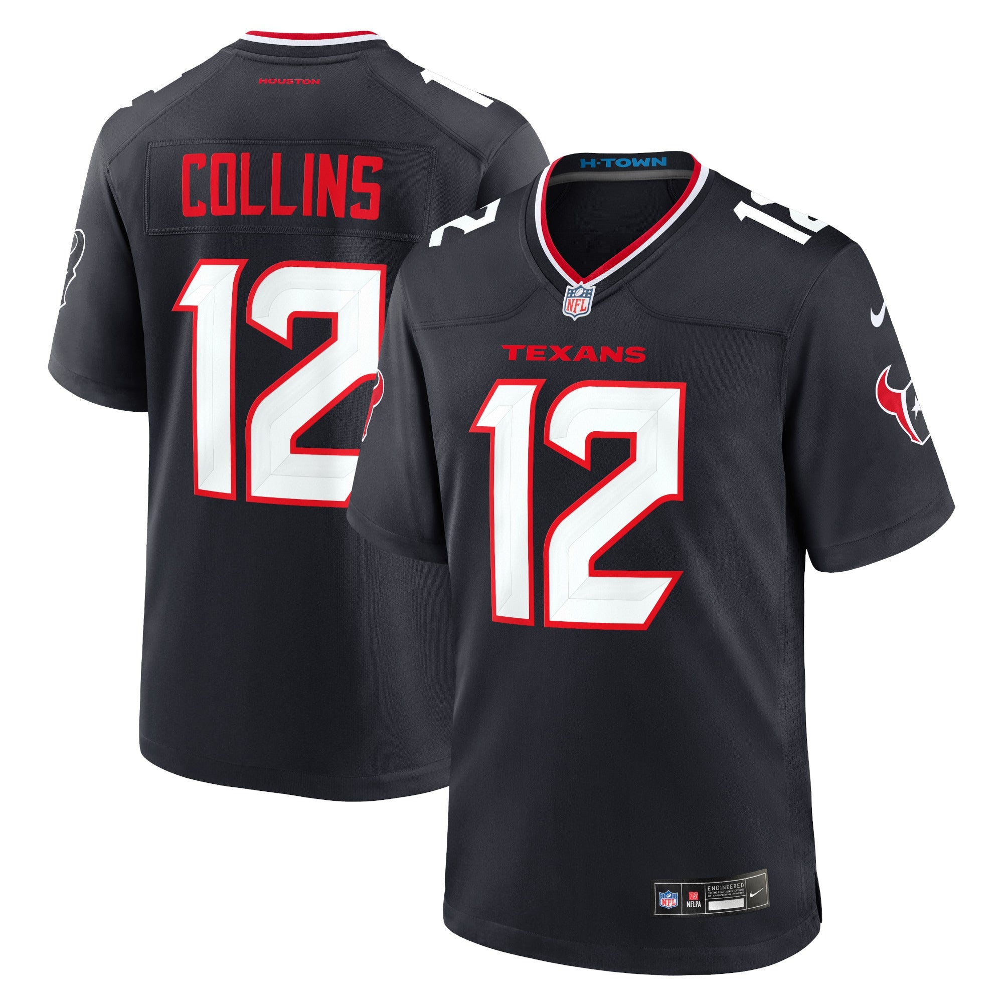 Nico Collins Houston Texans Game Jersey - Navy | Stitched Football Jersey TJS2526