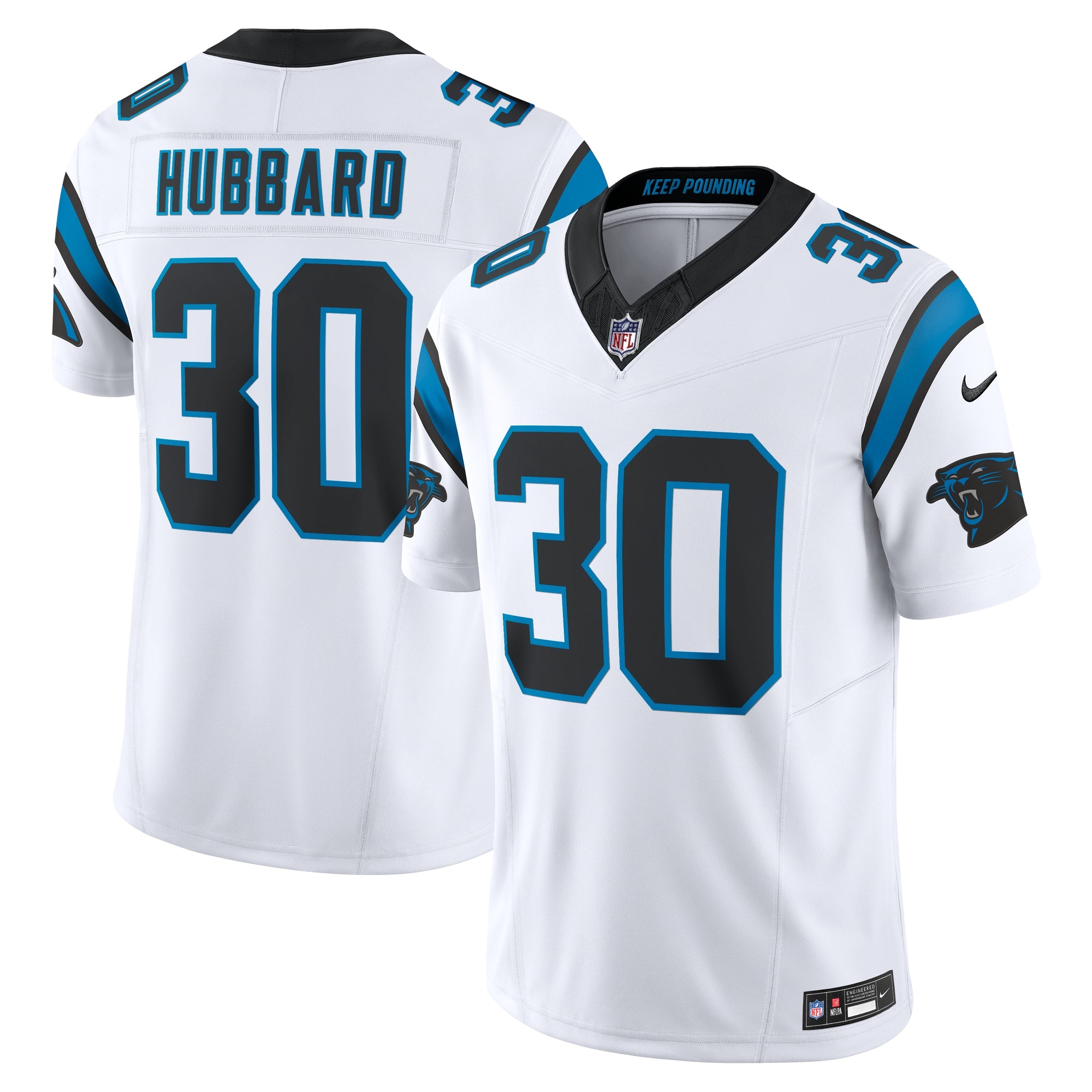Chuba Hubbard Carolina Panthers Vapor F.U.S.E. Limited Jersey - White | Stitched Football Jersey TJS2532