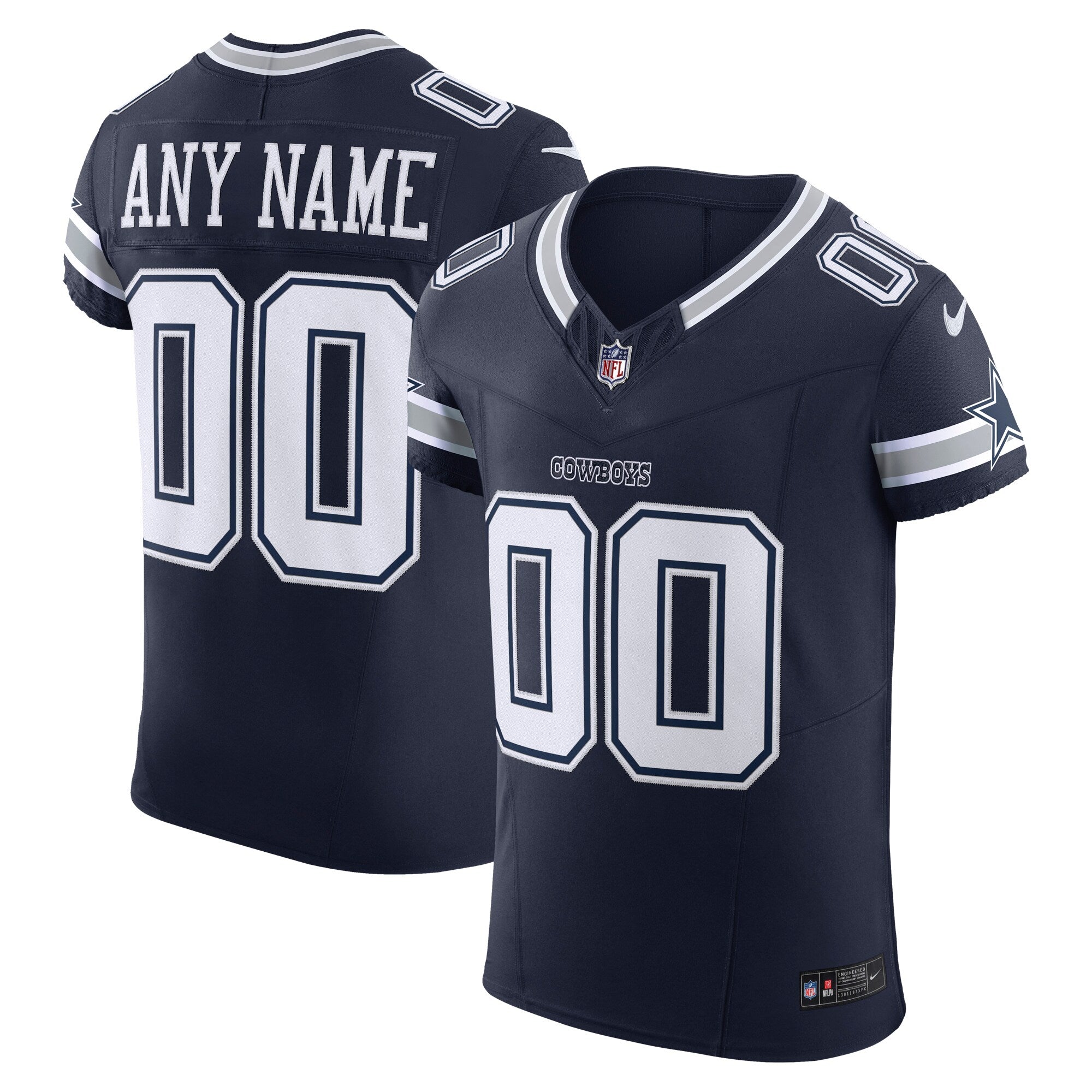 Dallas Cowboys Vapor F.U.S.E. Elite Custom Jersey - Navy | Stitched Football Jersey TJS2623