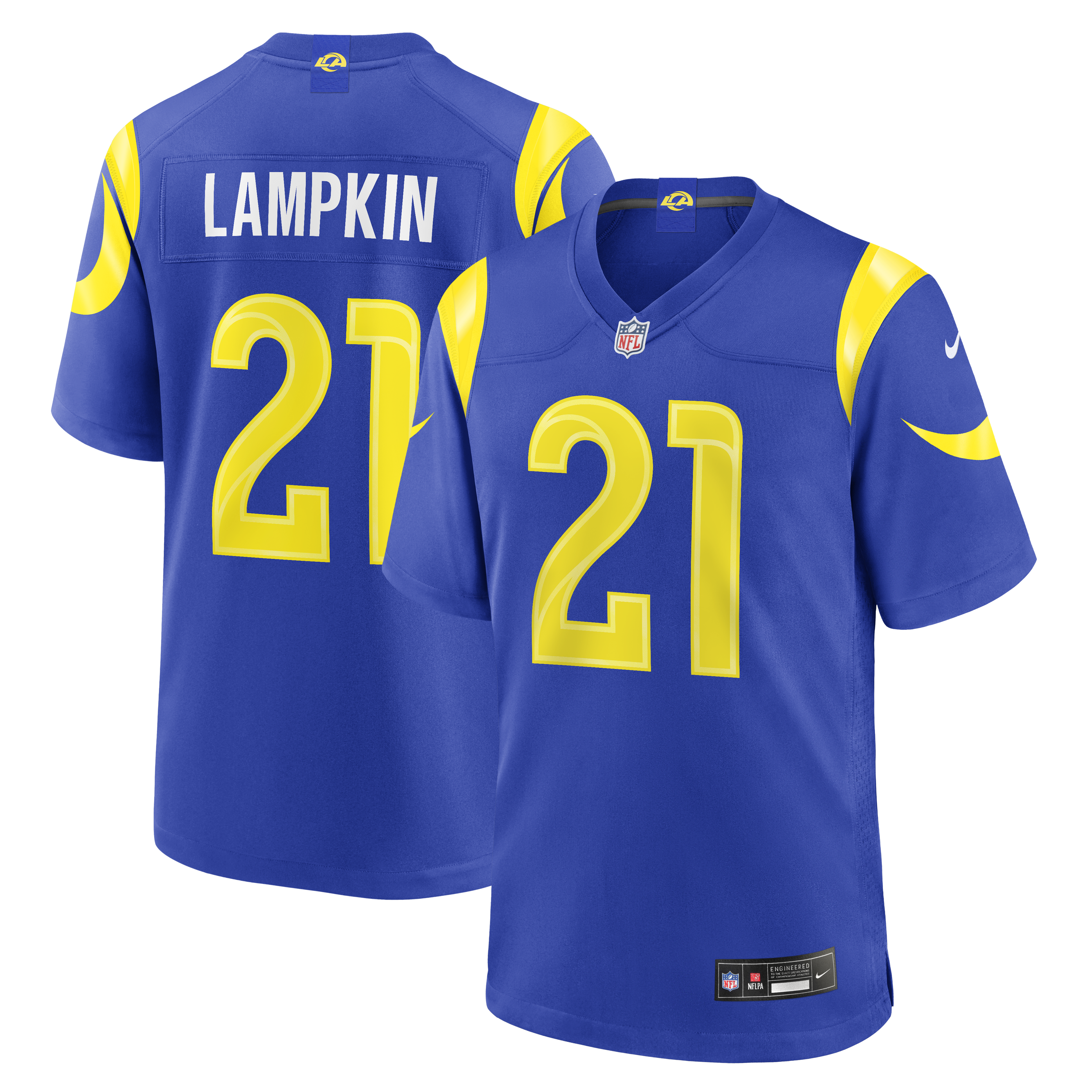 Cam Lampkin Los Angeles Rams Team Game Jersey - Royal | Stitched Football Jersey TJS2750