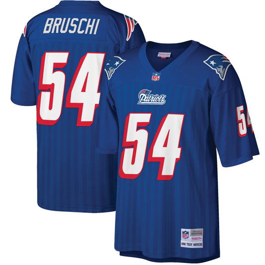 Tedy Bruschi New England Patriots M & N Big & Tall 1996 Retired Player Replica Jersey - Royal | Stitched Football Jersey TJS2785