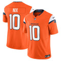 Bo Nix Denver Broncos Vapor F.U.S.E. Limited Jersey - Orange | Stitched Football Jersey TJS2684