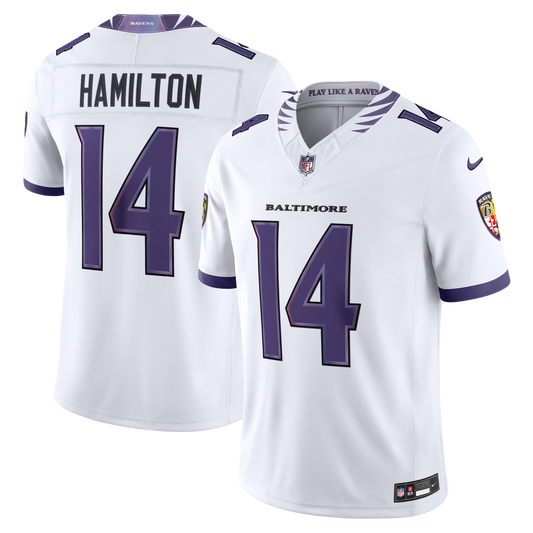 Kyle Hamilton Baltimore Ravens Vapor F.U.S.E. Stitched Limited Jersey - White | Stitched Football Jersey TJS2742