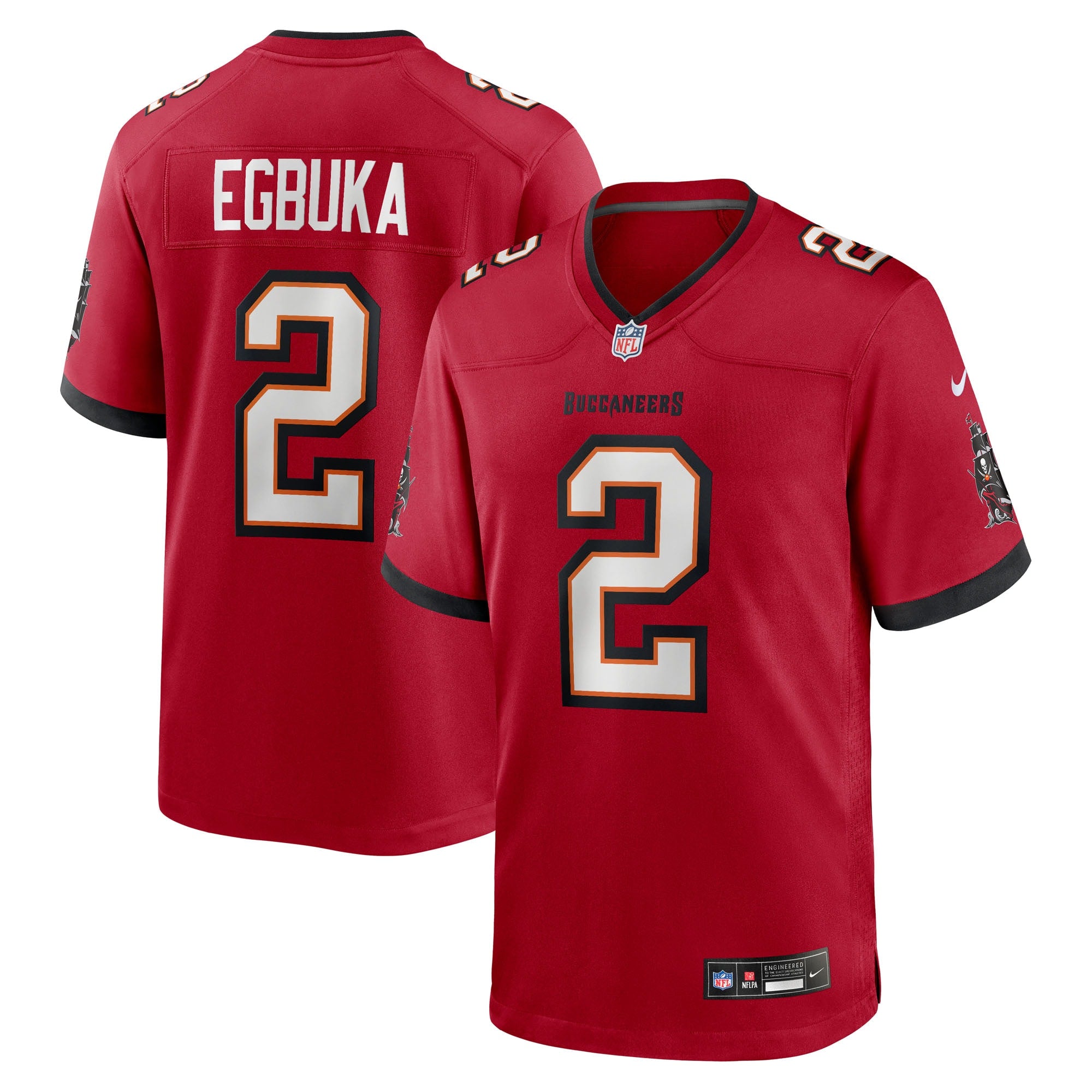 Emeka Egbuka Tampa Bay Buccaneers Team Game Jersey - Red | Stitched Football Jersey TJS2610