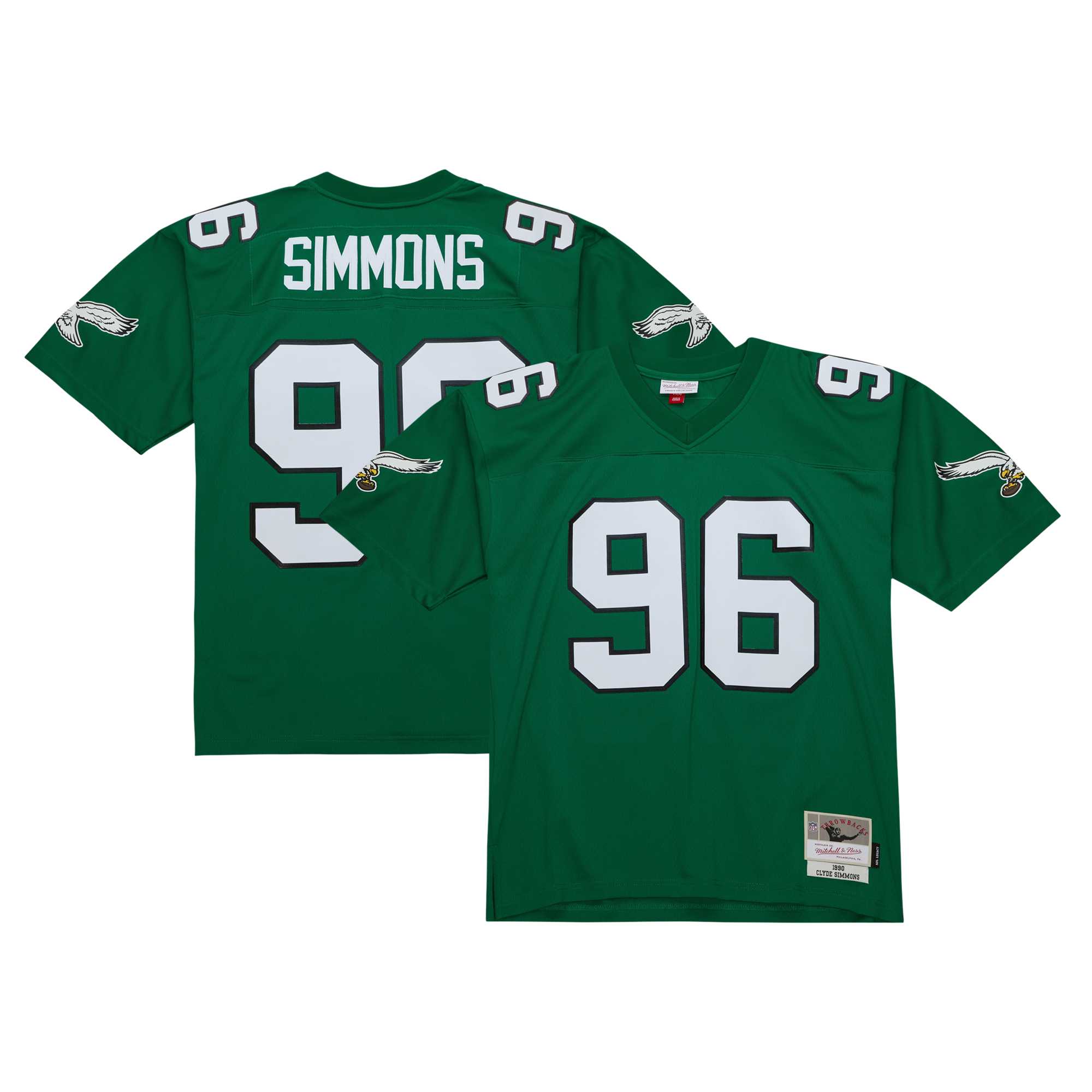Clyde Simmons Philadelphia Eagles M & N Legacy Replica Jersey - Kelly Green | Stitched Football Jersey TJS2630