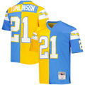LaDainian Tomlinson Los Angeles Chargers M & N 2002 Split Legacy Replica Jersey - Powder Blue/Gold | Stitched Football Jersey TJS2788