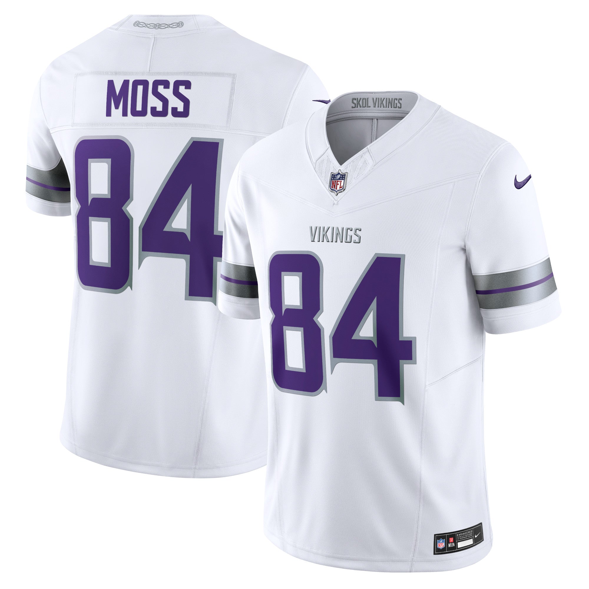 Randy Moss Minnesota Vikings Alternate Vapor F.U.S.E. Retired Player Limited Jersey - White | Stitched Football Jersey TJS2719