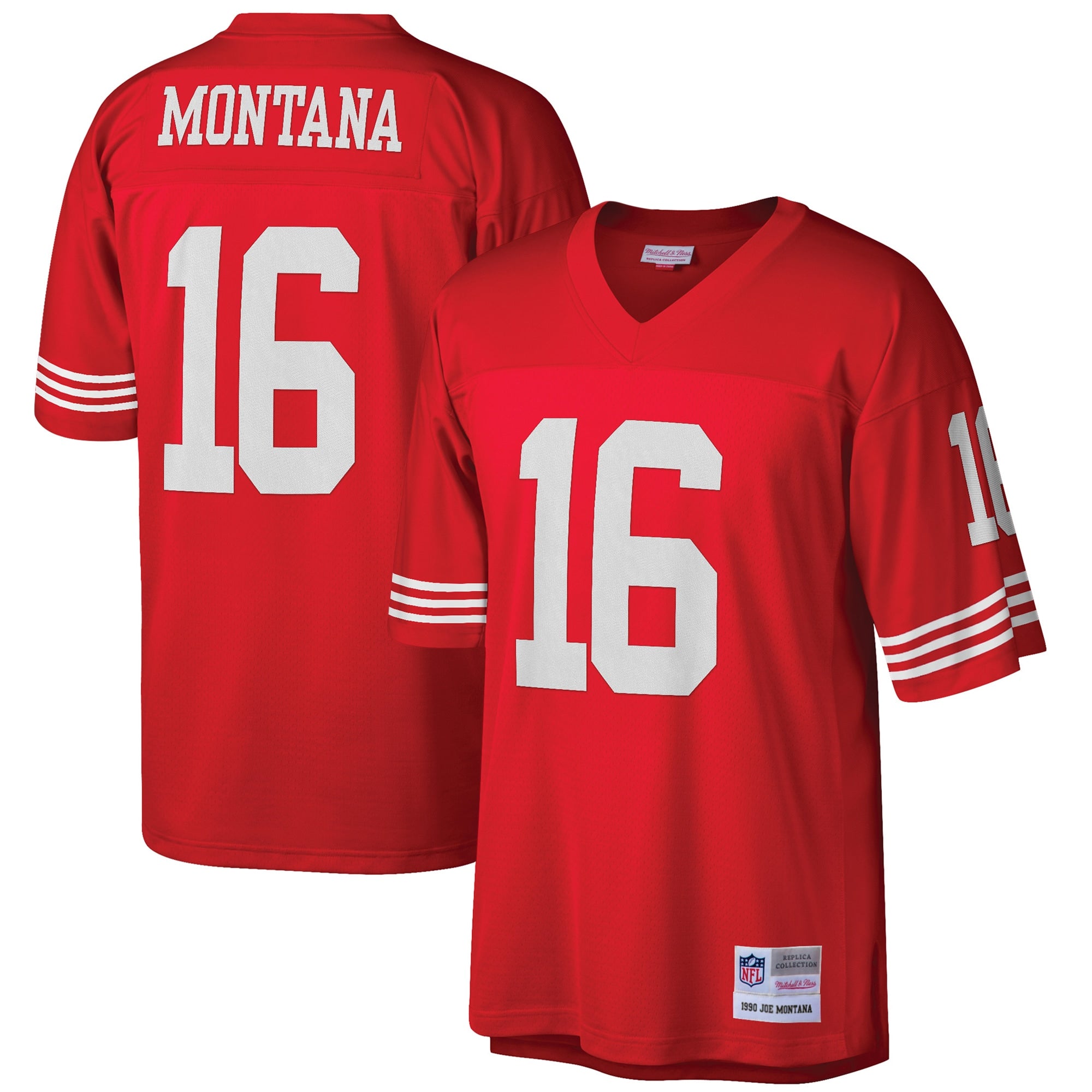 Joe Montana San Francisco 49ers M & N Big & Tall 1990 Retired Player Replica Jersey - Scarlet | Stitched Football Jersey TJS2628