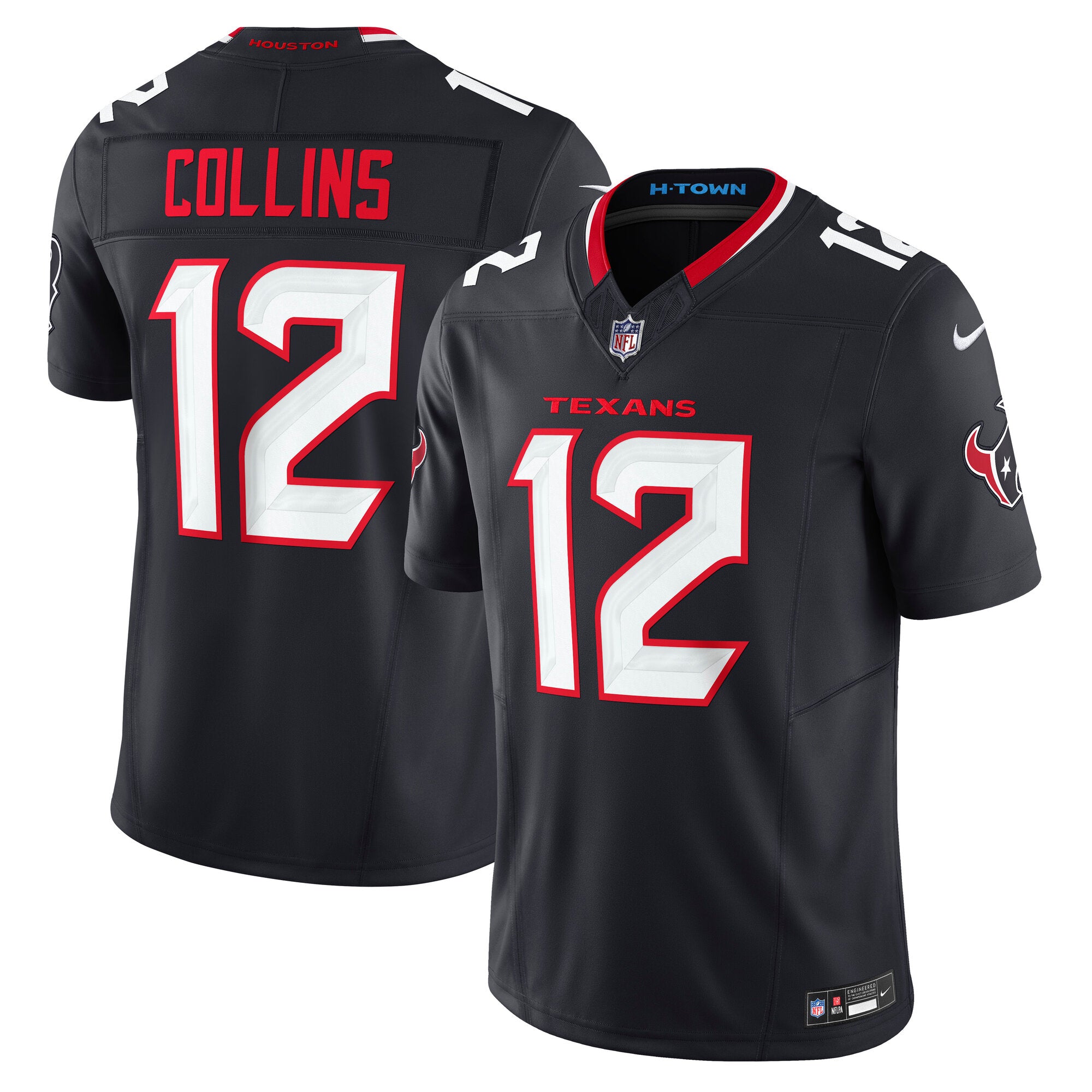 Nico Collins Houston Texans Team Vapor F.U.S.E. Limited Jersey - Navy | Stitched Football Jersey TJS2673