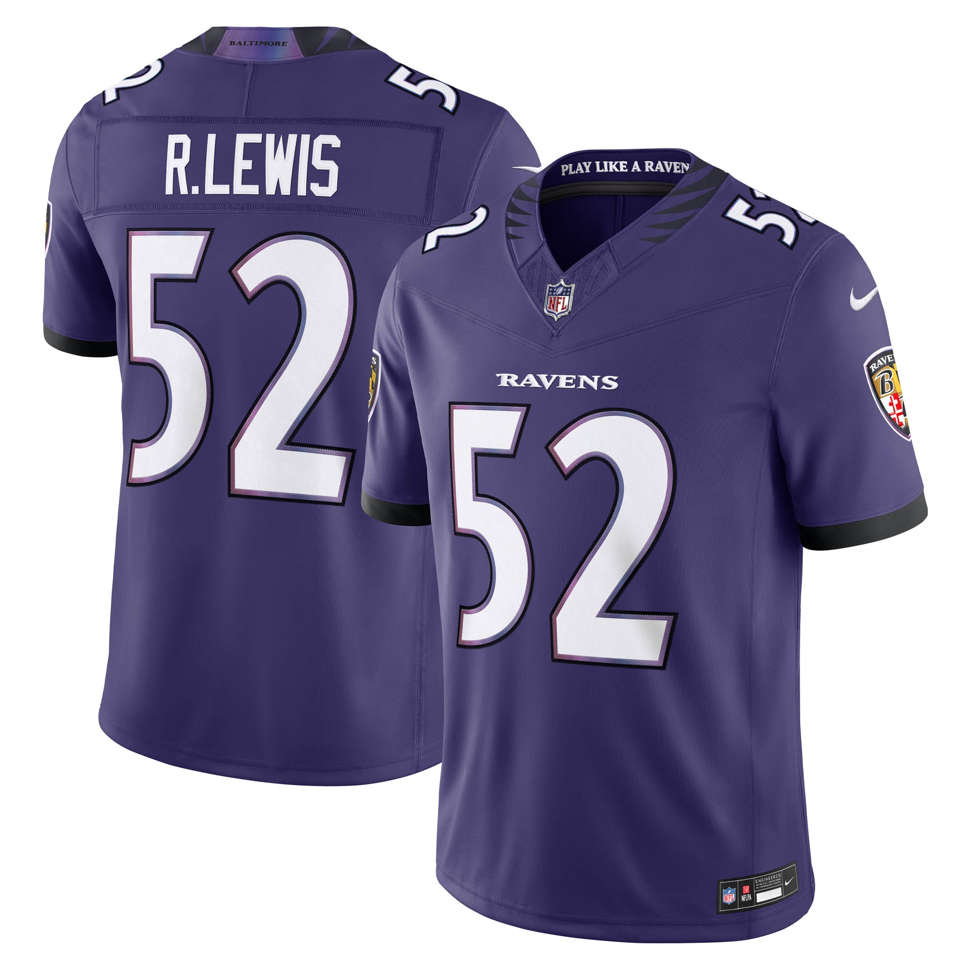 Ray Lewis Baltimore Ravens Vapor F.U.S.E. Stitched Retired Limited Jersey - Purple | Stitched Football Jersey TJS2690