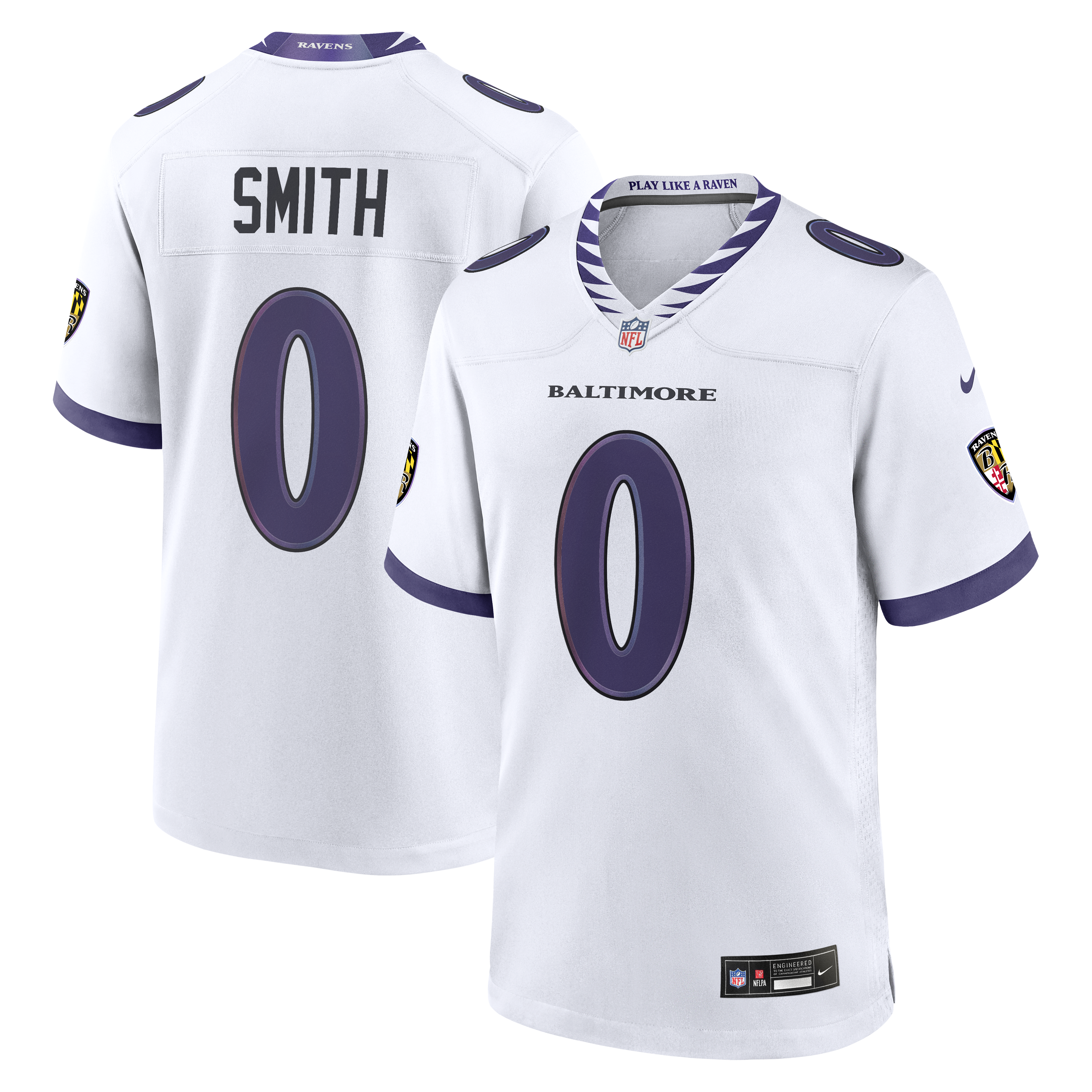 Roquan Smith Baltimore Ravens Game Jersey - White | Stitched Football Jersey TJS2603