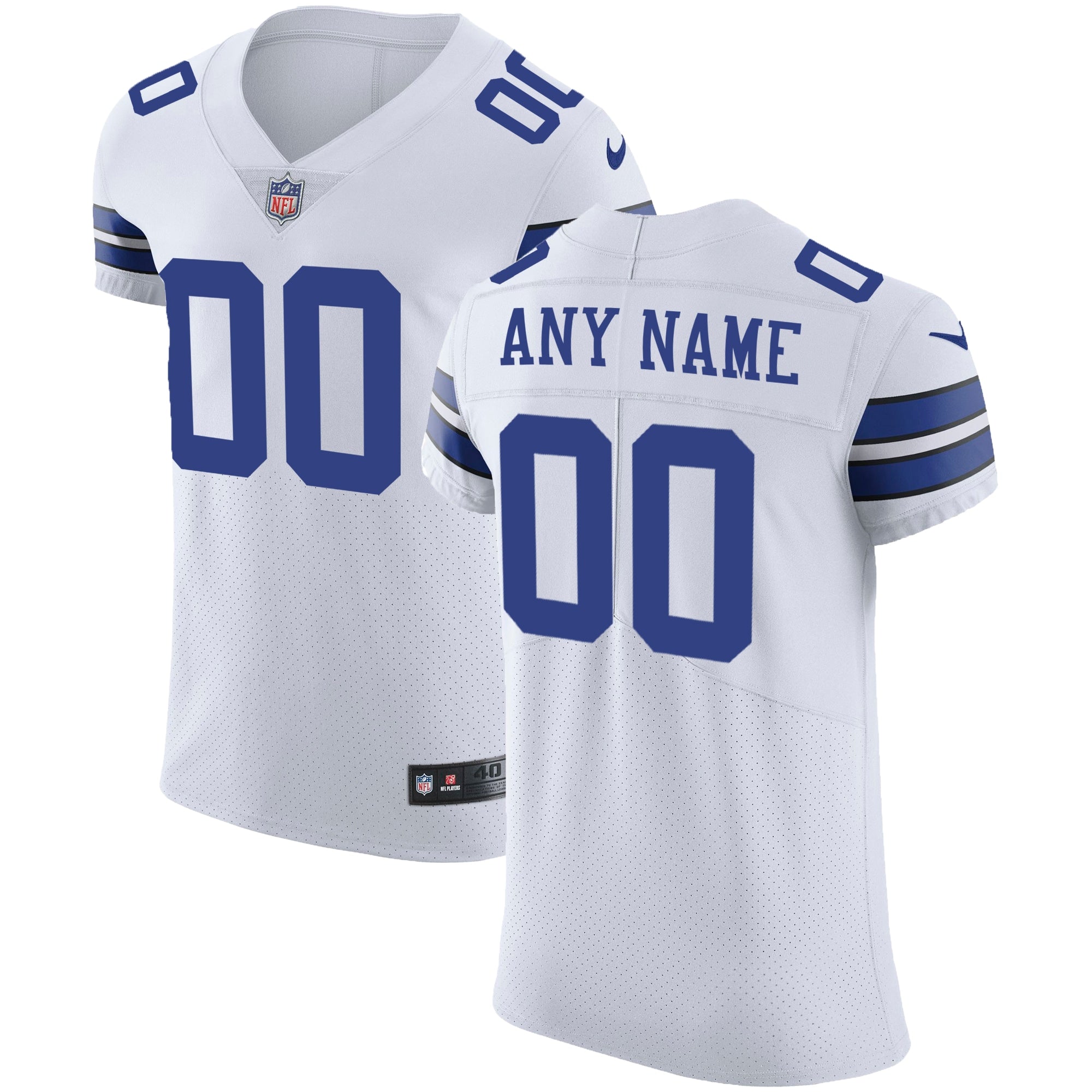 Dallas Cowboys Vapor Untouchable Custom Elite Jersey - White | Stitched Football Jersey TJS2605