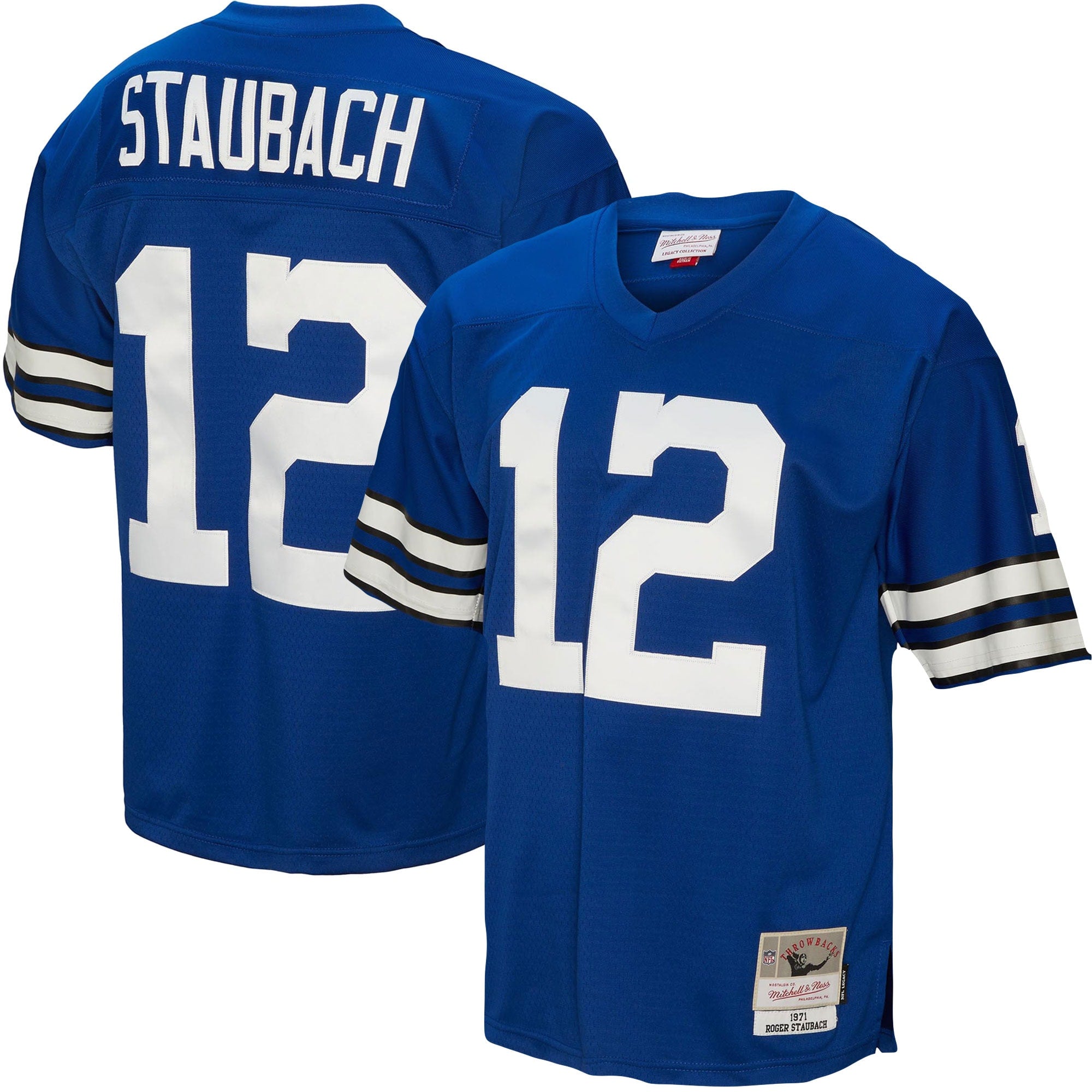 Roger Staubach Dallas Cowboys M & N Legacy Replica Jersey - Royal | Stitched Football Jersey TJS2706