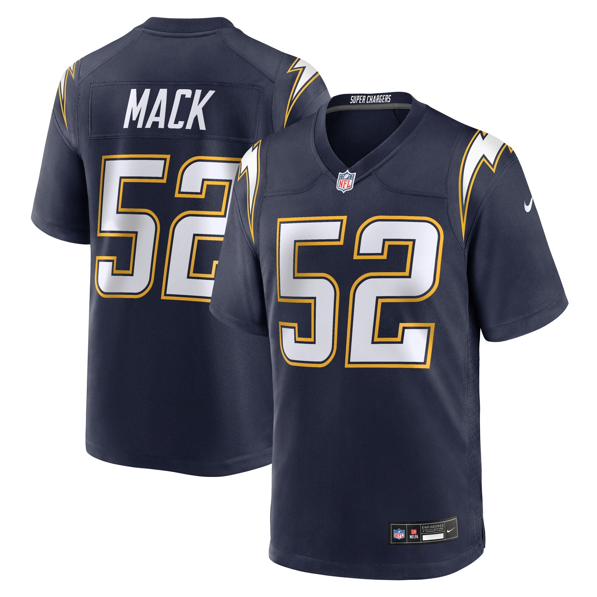 Khalil Mack Los Angeles Chargers Alternate Super Chargers Game Player Jersey - Navy | Stitched Football Jersey TJS2670