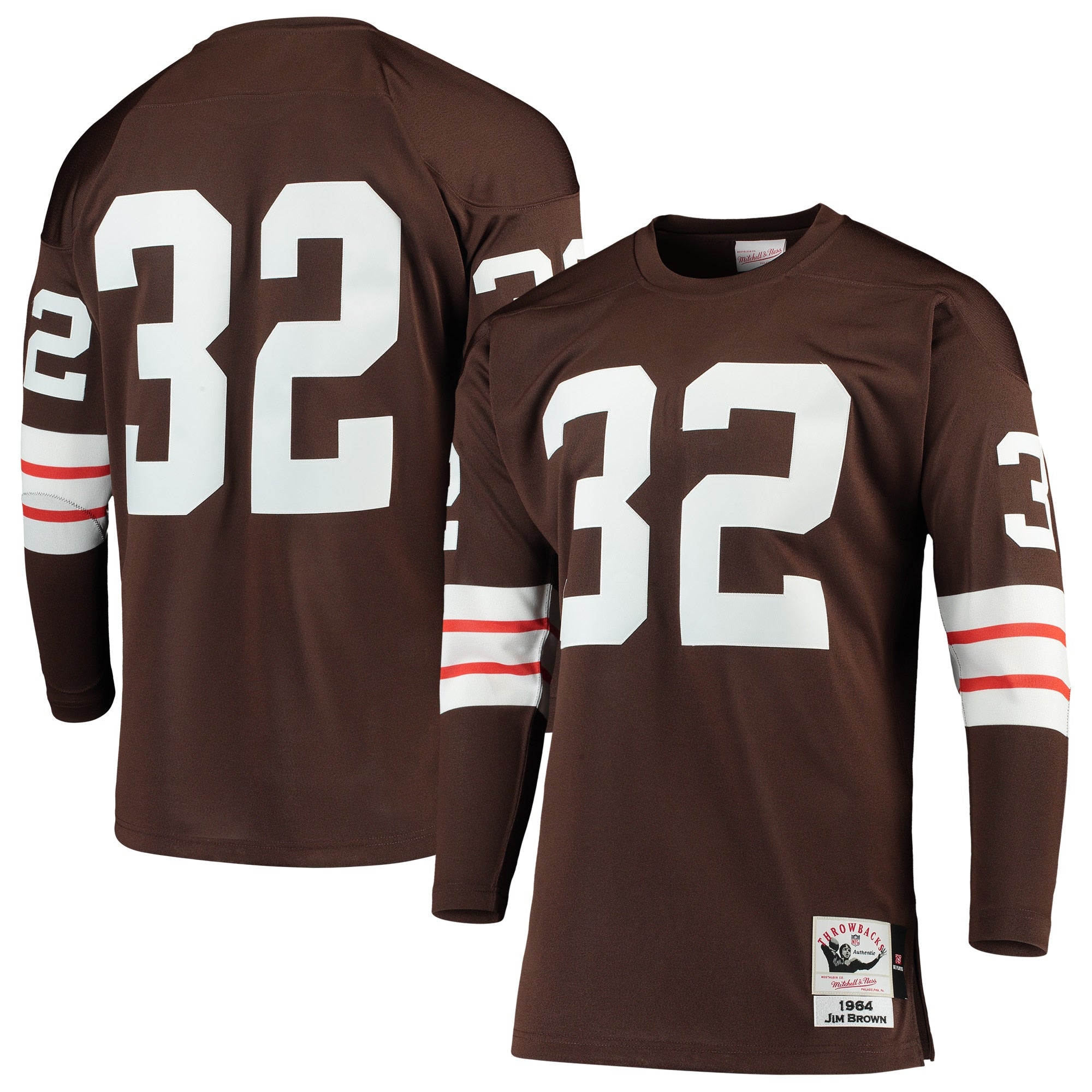Jim Brown Cleveland Browns 1964 M & N Throwback Retired Player Jersey - Brown | Stitched Football Jersey TJS2727