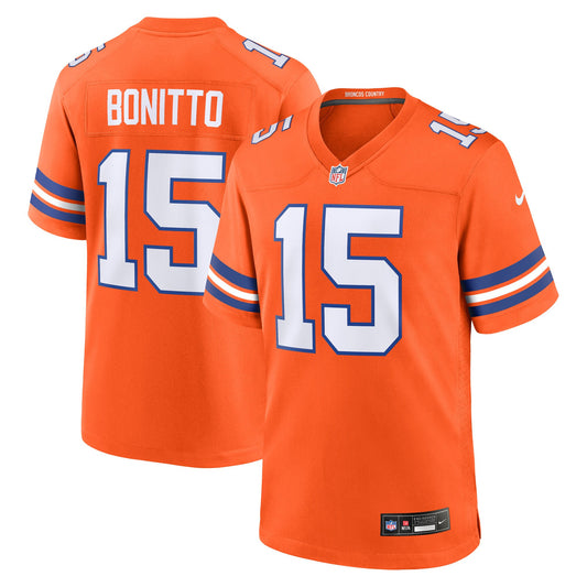 Nik Bonitto Denver Broncos Alternate 2 Mile High Collection 1977 Throwback Game Jersey - Orange | Stitched Football Jersey TJS2763