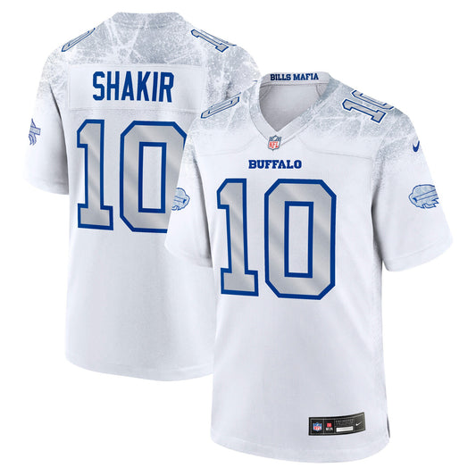 Khalil Shakir Buffalo Bills 2025 Rivalries Collection Game Jersey - White | Stitched Football Jersey TJS2667