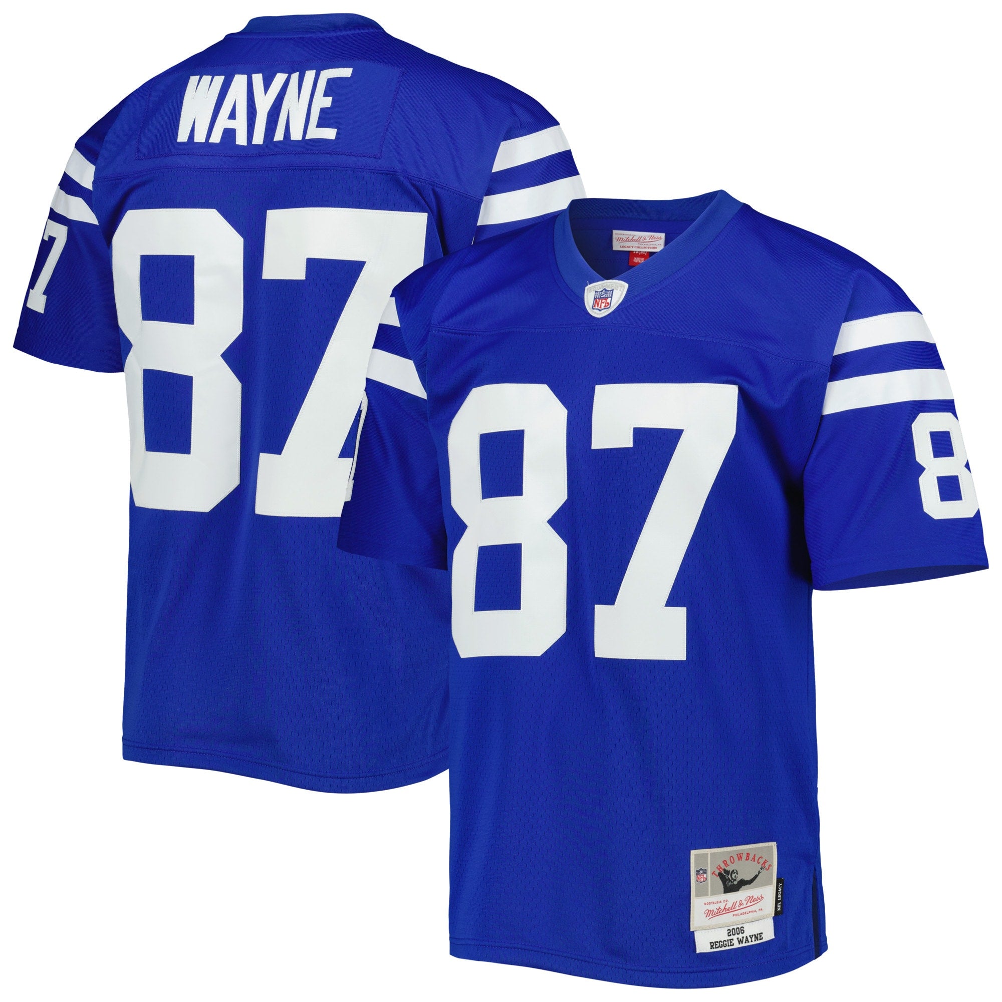 Reggie Wayne Indianapolis Colts M & N Legacy Replica Jersey - Royal | Stitched Football Jersey TJS2611